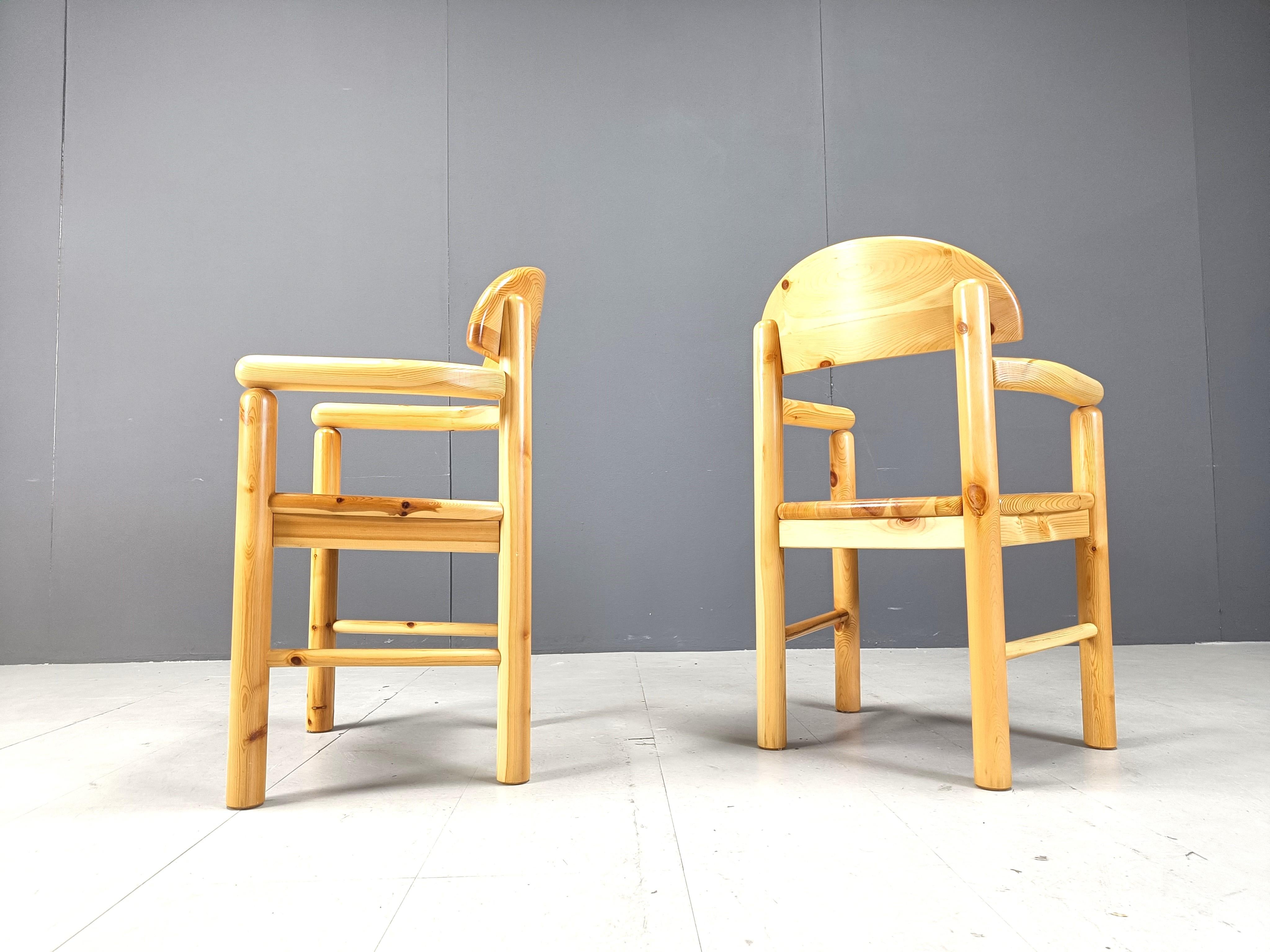 Rainer Daumiller pine wood dining chairs for Hirtshals Savvaerk set of 7, 1980s 3