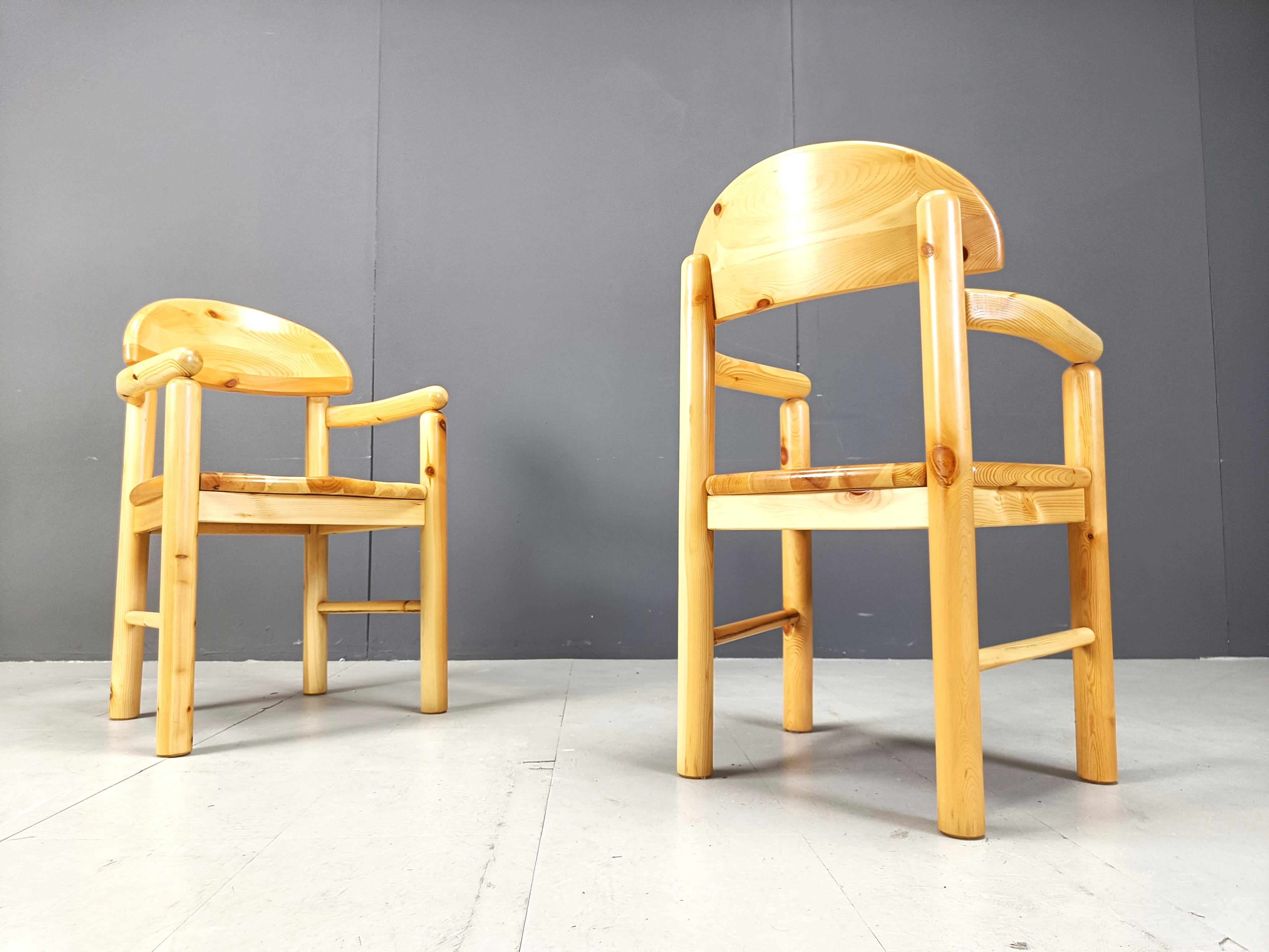 Rainer Daumiller pine wood dining chairs for Hirtshals Savvaerk set of 7, 1980s 2