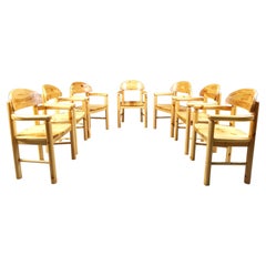 Rainer Daumiller pine wood dining chairs for Hirtshals Savvaerk set of 7, 1980s