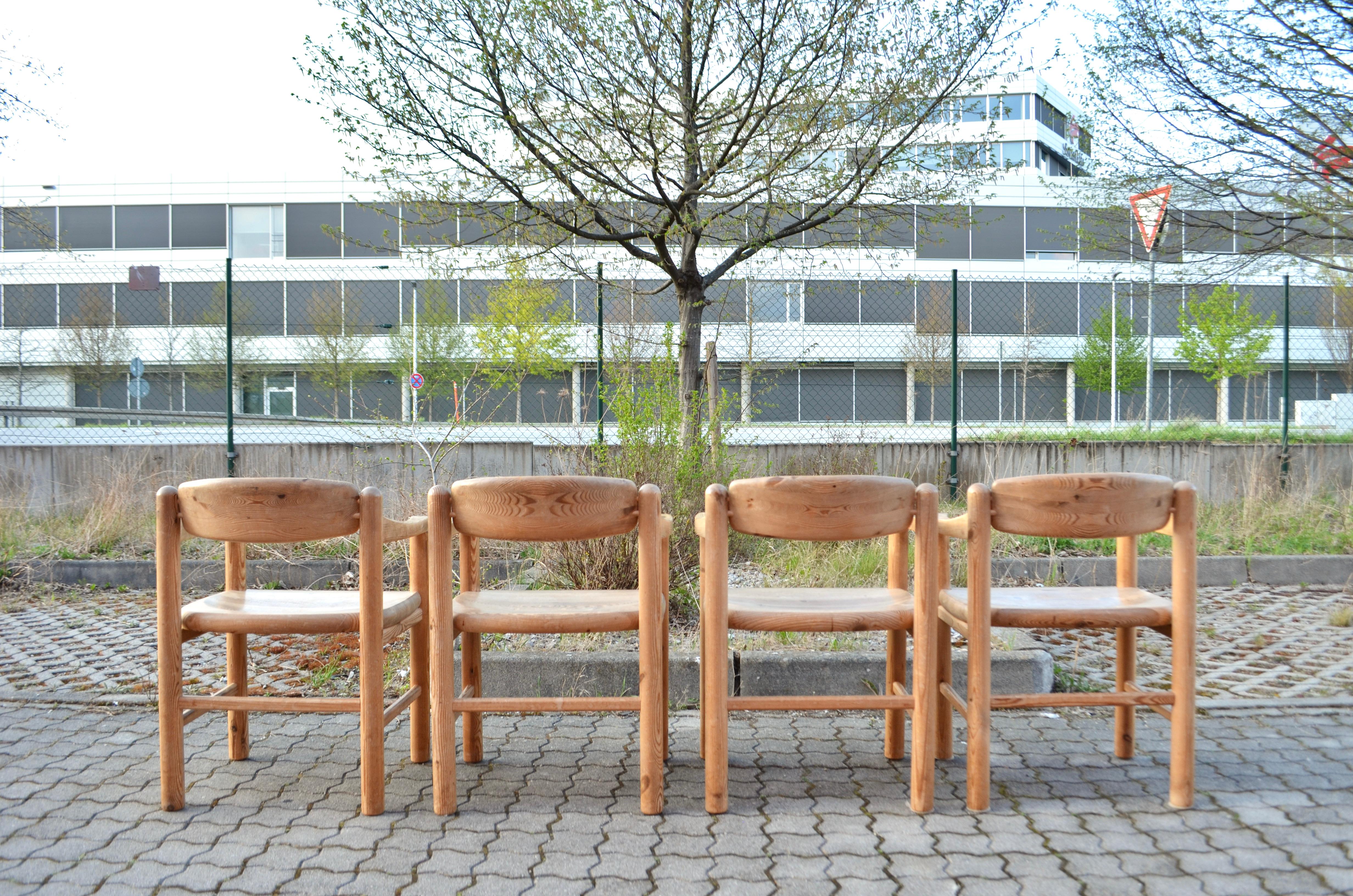 Rainer Daumiller Rare Danish Armchairs Set of 4 Scandinavian Pine Hirtshals For Sale 8