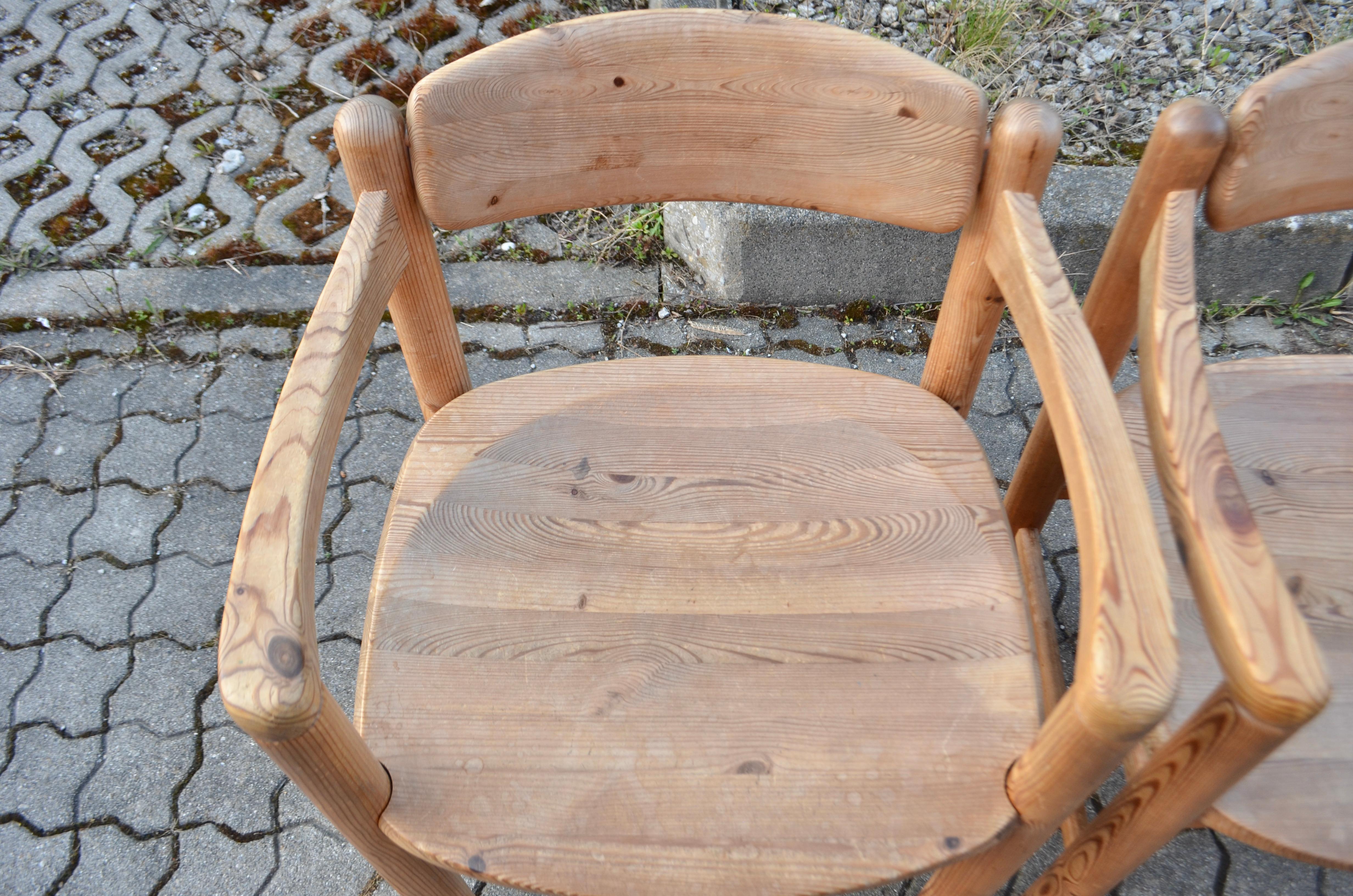 Rainer Daumiller Rare Danish Armchairs Set of 4 Scandinavian Pine Hirtshals For Sale 10