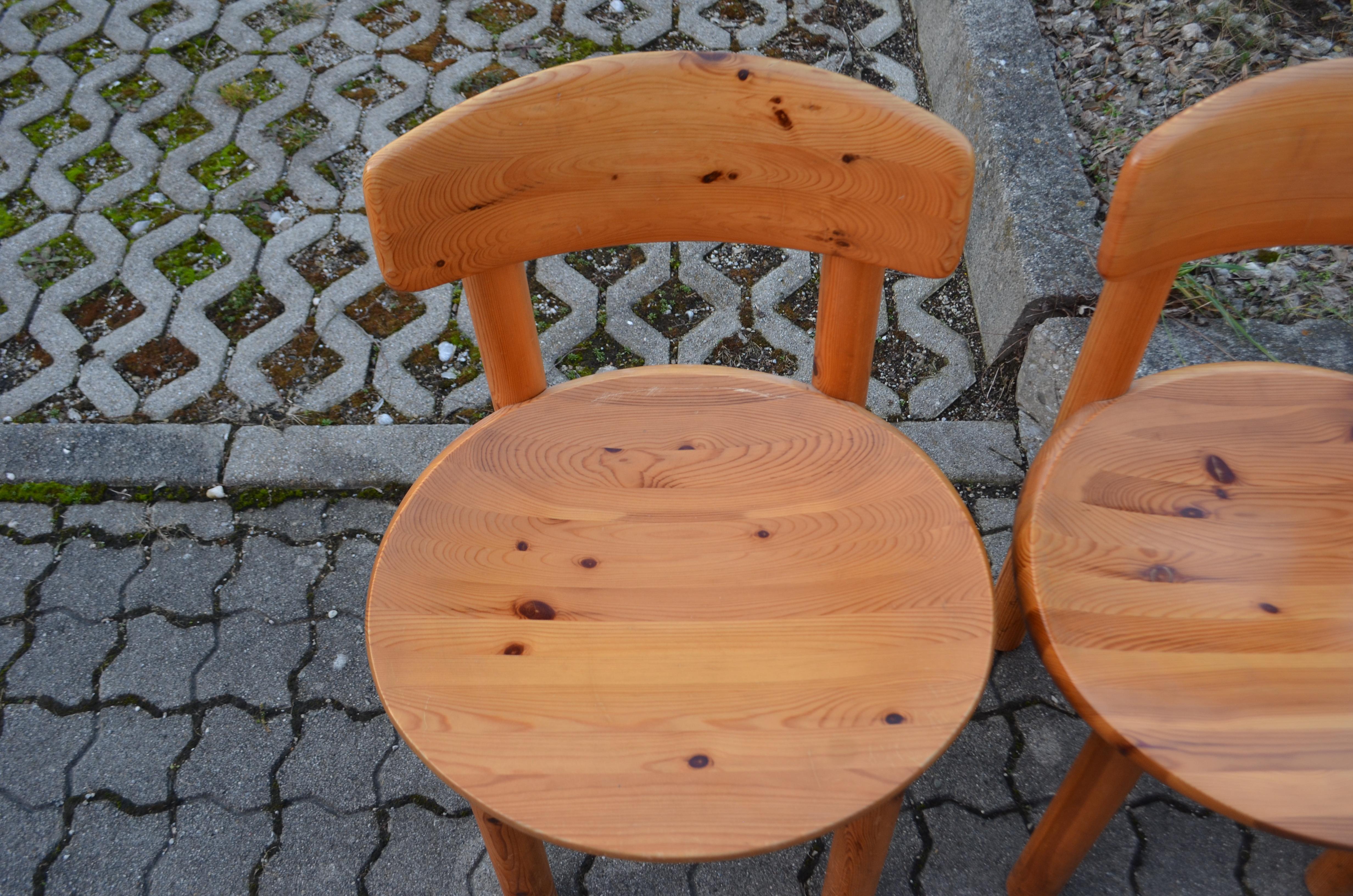 Rainer Daumiller Rare ensemble de 6 chaises danoises Flex en pin scandinave en vente 9
