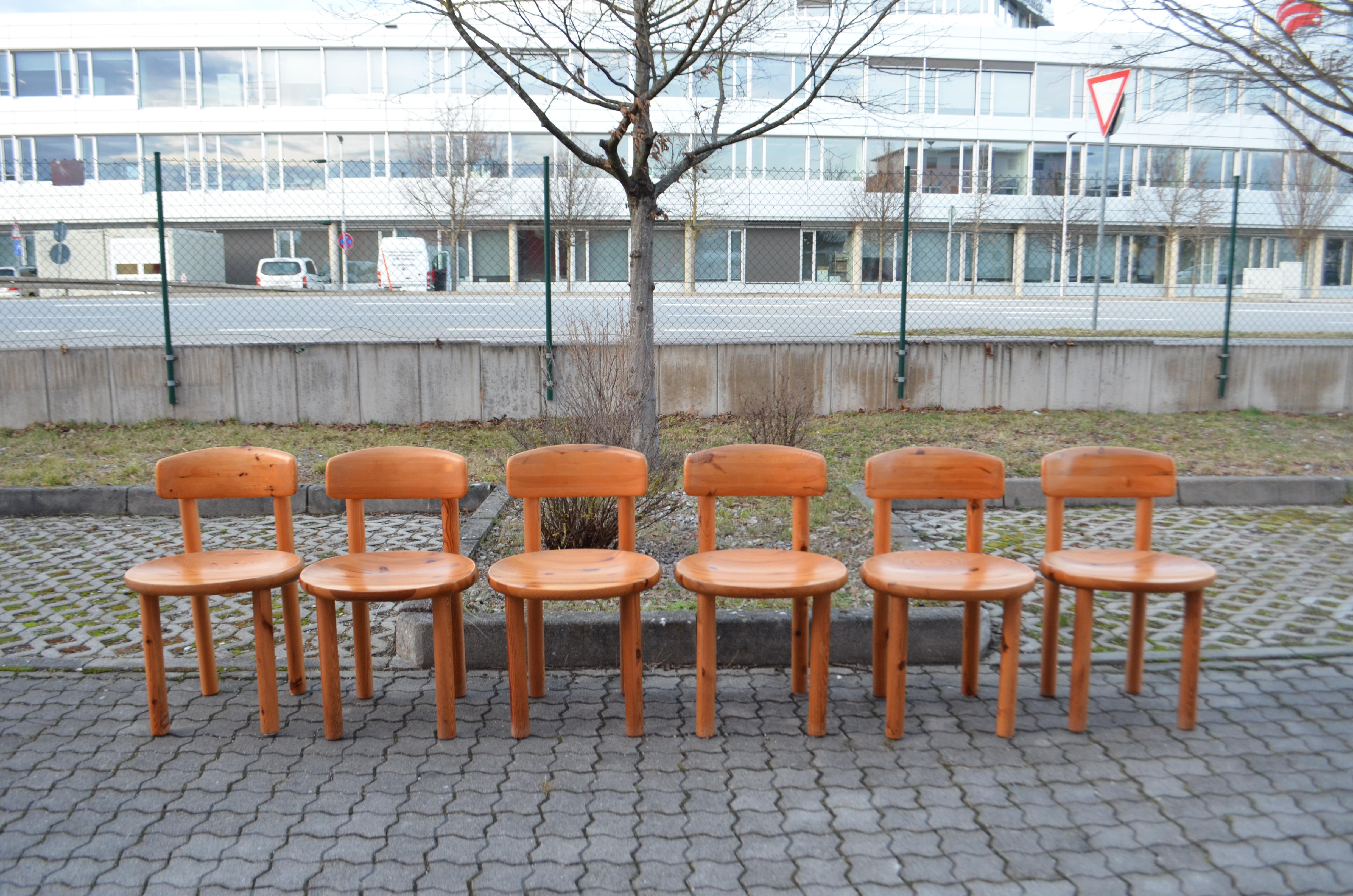 Mid-Century Modern Rainer Daumiller Rare ensemble de 6 chaises danoises Flex en pin scandinave en vente