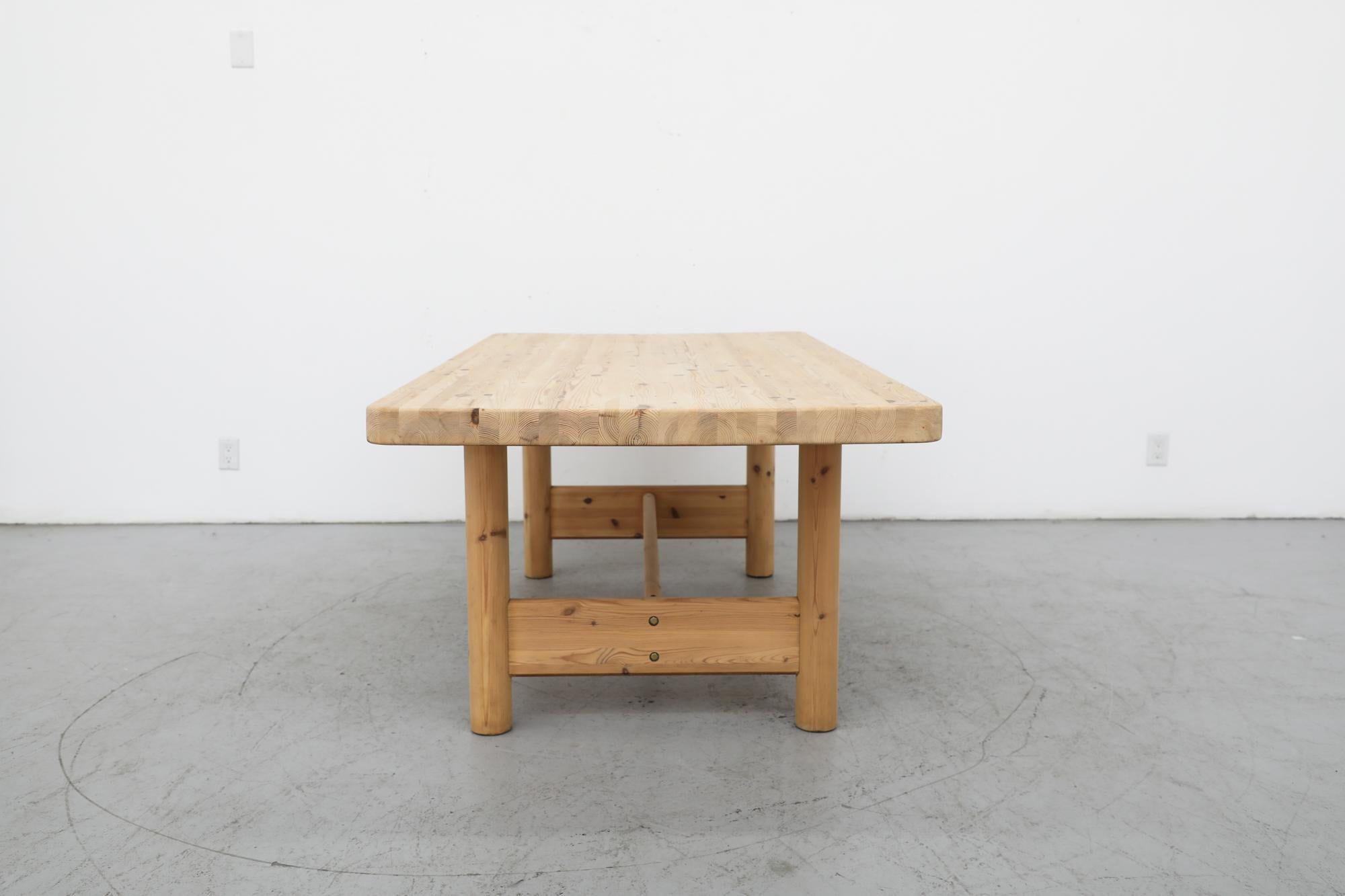 natural pine dining table