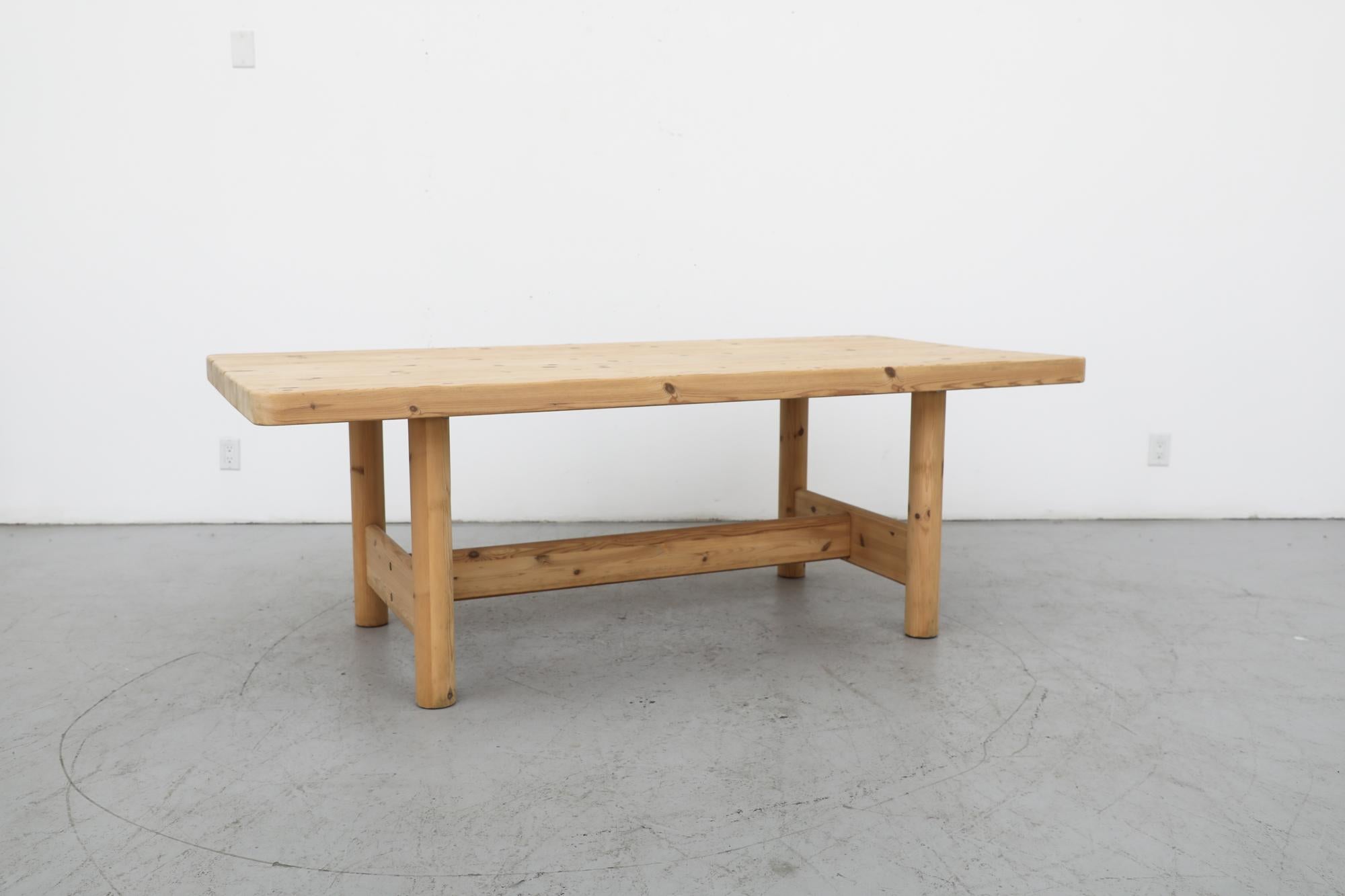 Mid-Century Modern Rainer Daumiller Raw Pine Dining Table or Executive Desk