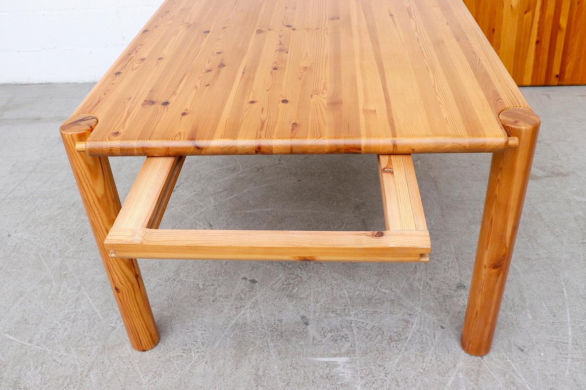 Rainer Daumiller Rectangle Pine Dining Table with One Drop Down Leaf 8
