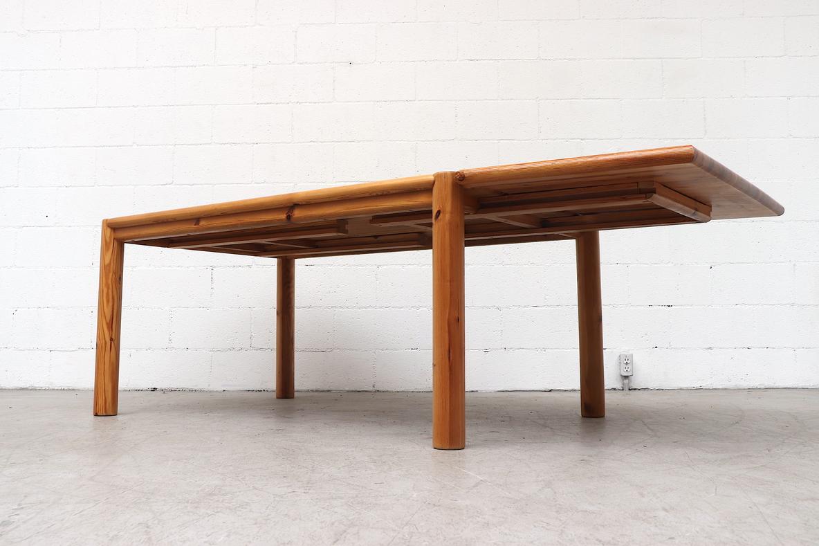 Rainer Daumiller Rectangle Pine Dining Table with One Drop Down Leaf 9