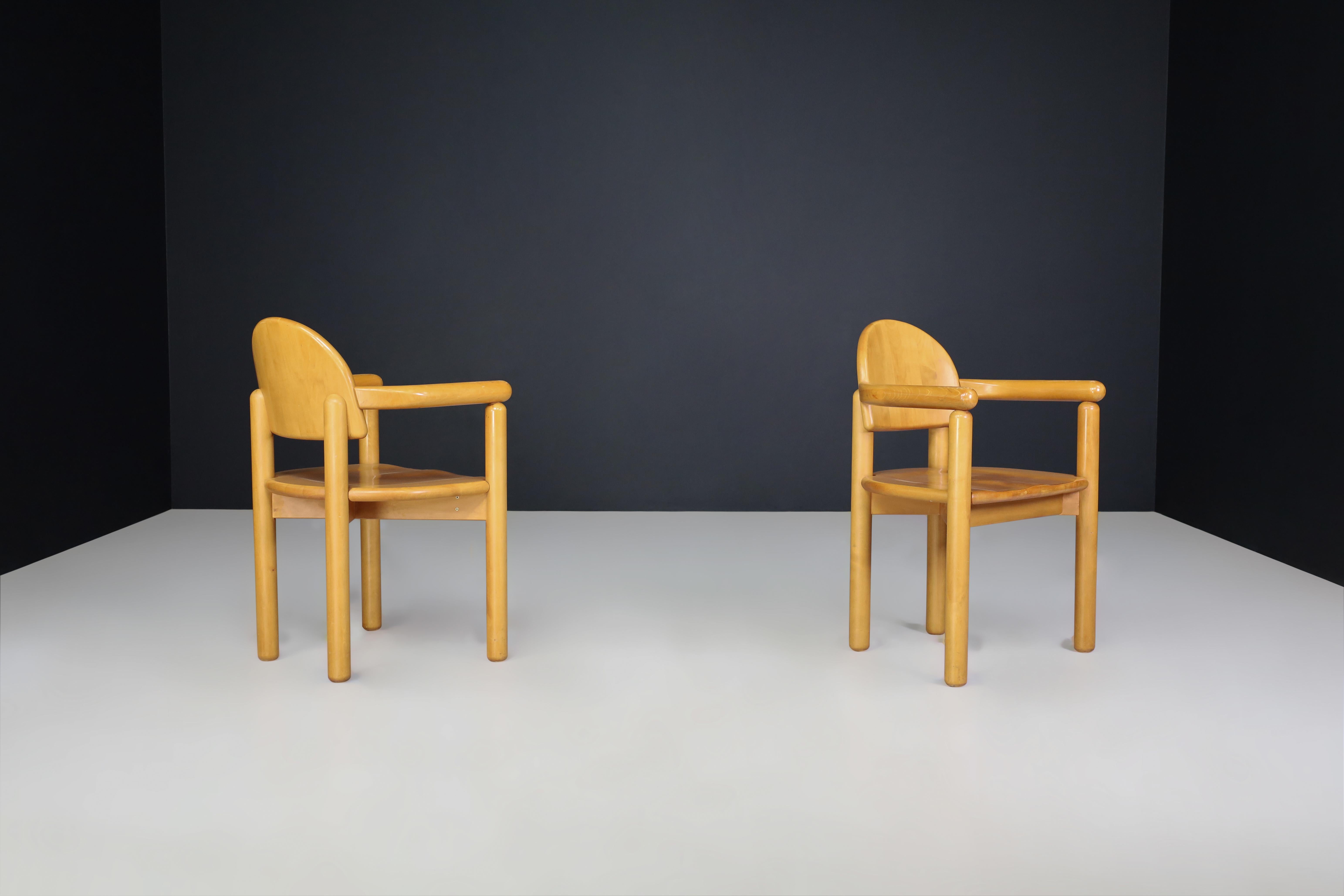 Rainer Daumiller Skulpturale Sessel aus massiver Buche, 1970er Jahre Dänisches Design (Skandinavische Moderne) im Angebot