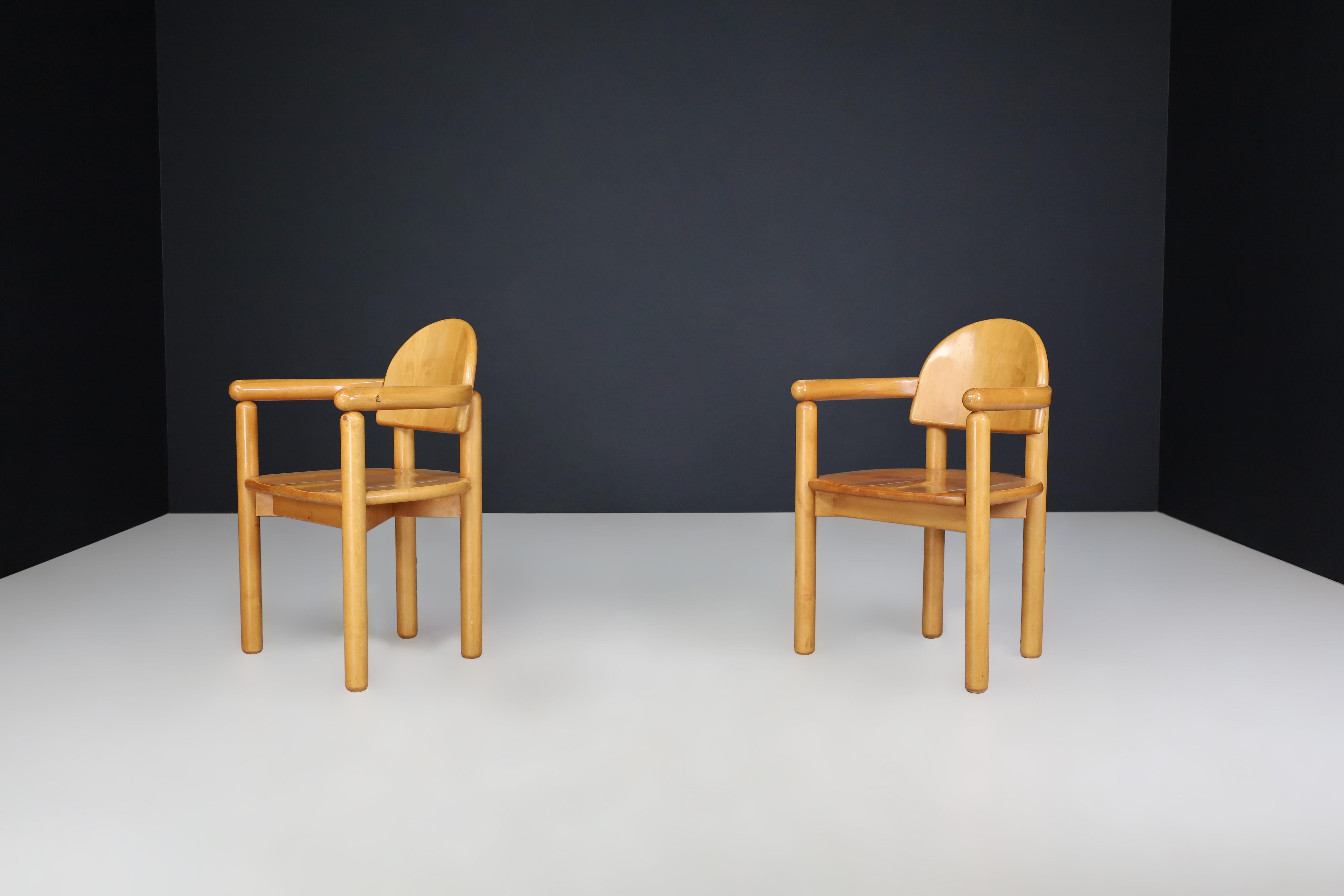 Rainer Daumiller Skulpturale Sessel aus massiver Buche, 1970er Jahre Dänisches Design im Angebot 2