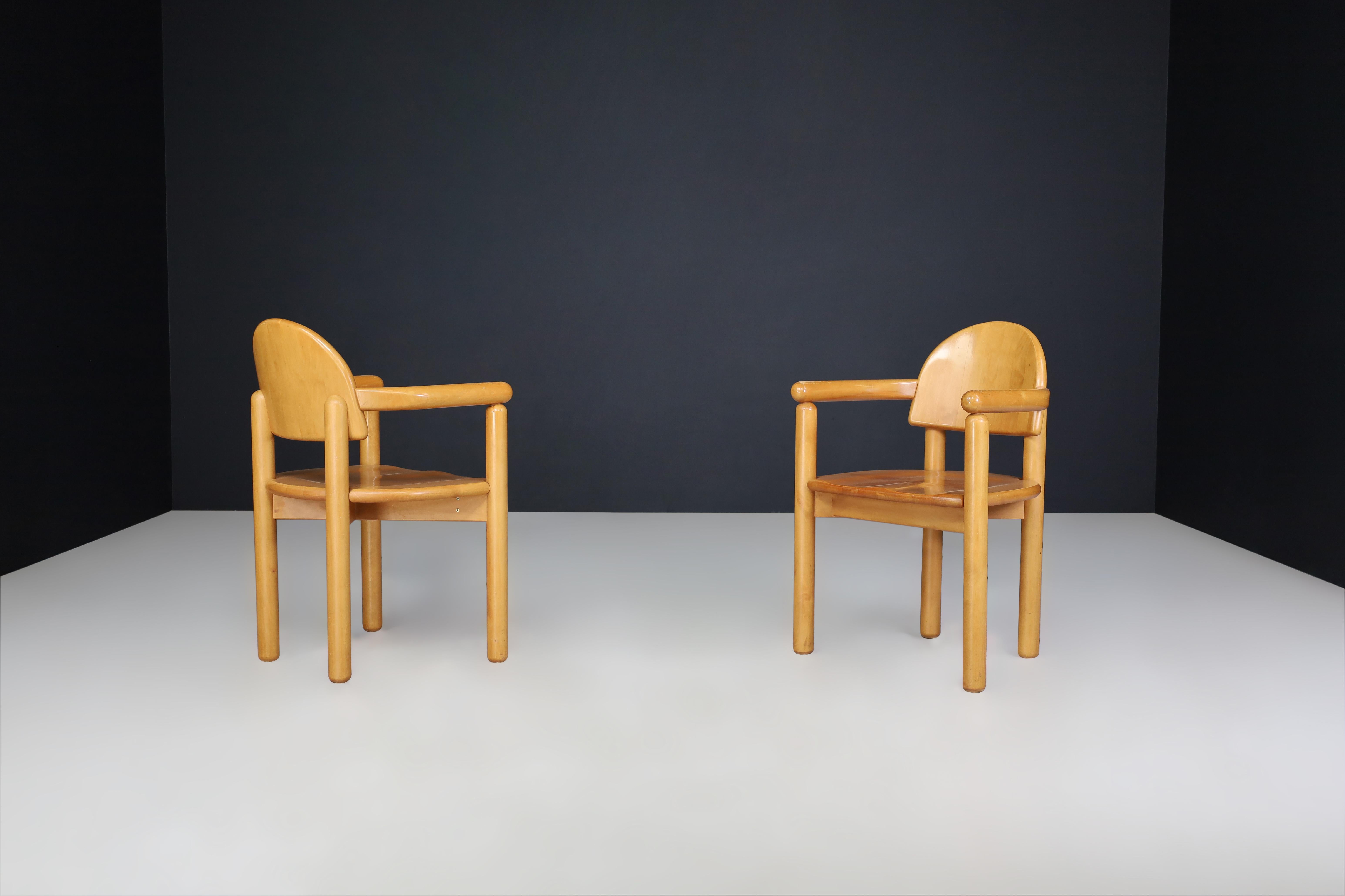 Rainer Daumiller Skulpturale Sessel aus massiver Buche, 1970er Jahre Dänisches Design im Angebot 3