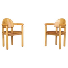 Rainer Daumiller Skulpturale Sessel aus massiver Buche, 1970er Jahre Dänisches Design