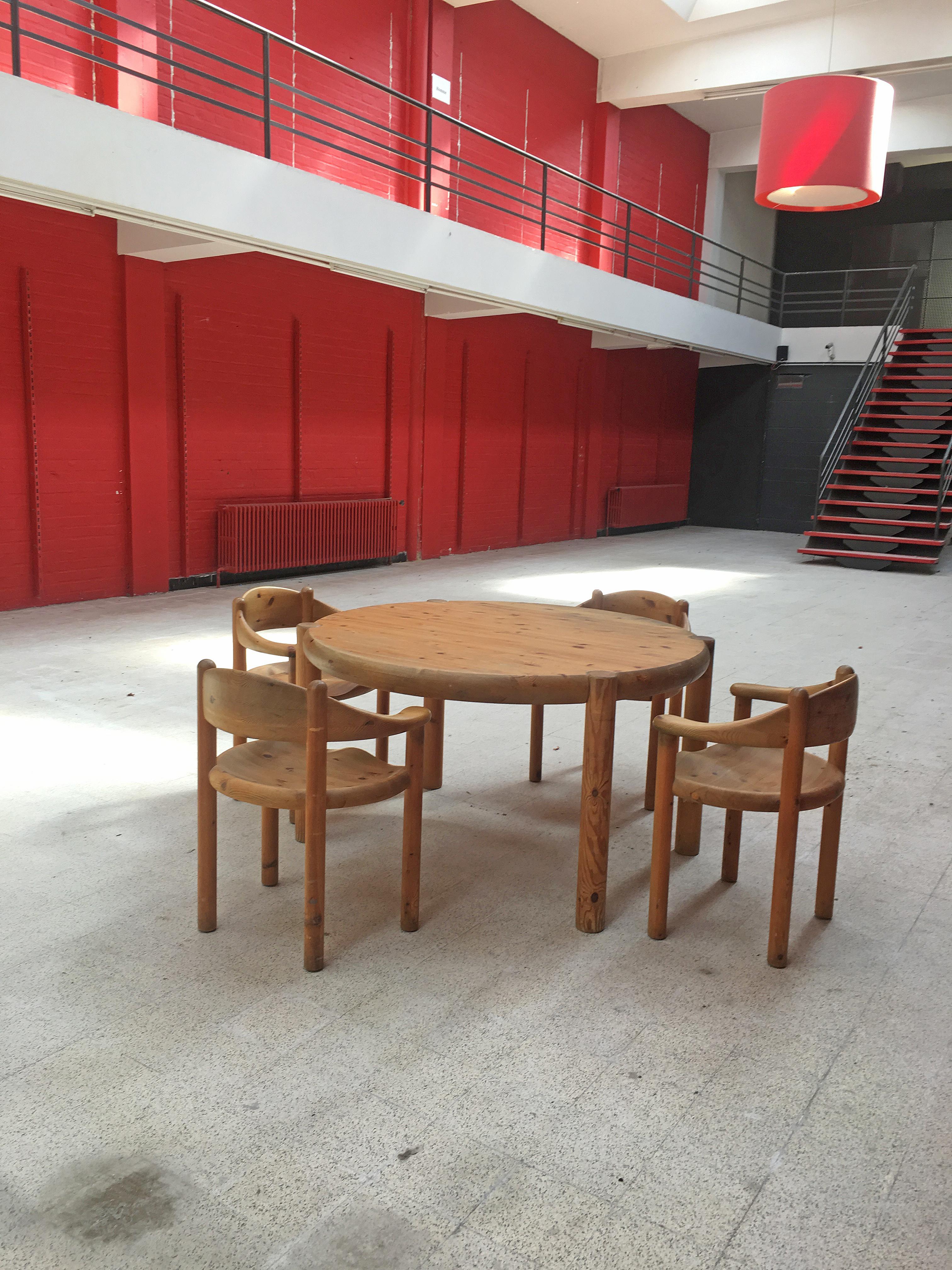 Rainer Daumiller, Set of 4 Chairs and 1 Table for Hirtshals Savvaerk, circa 1970 4