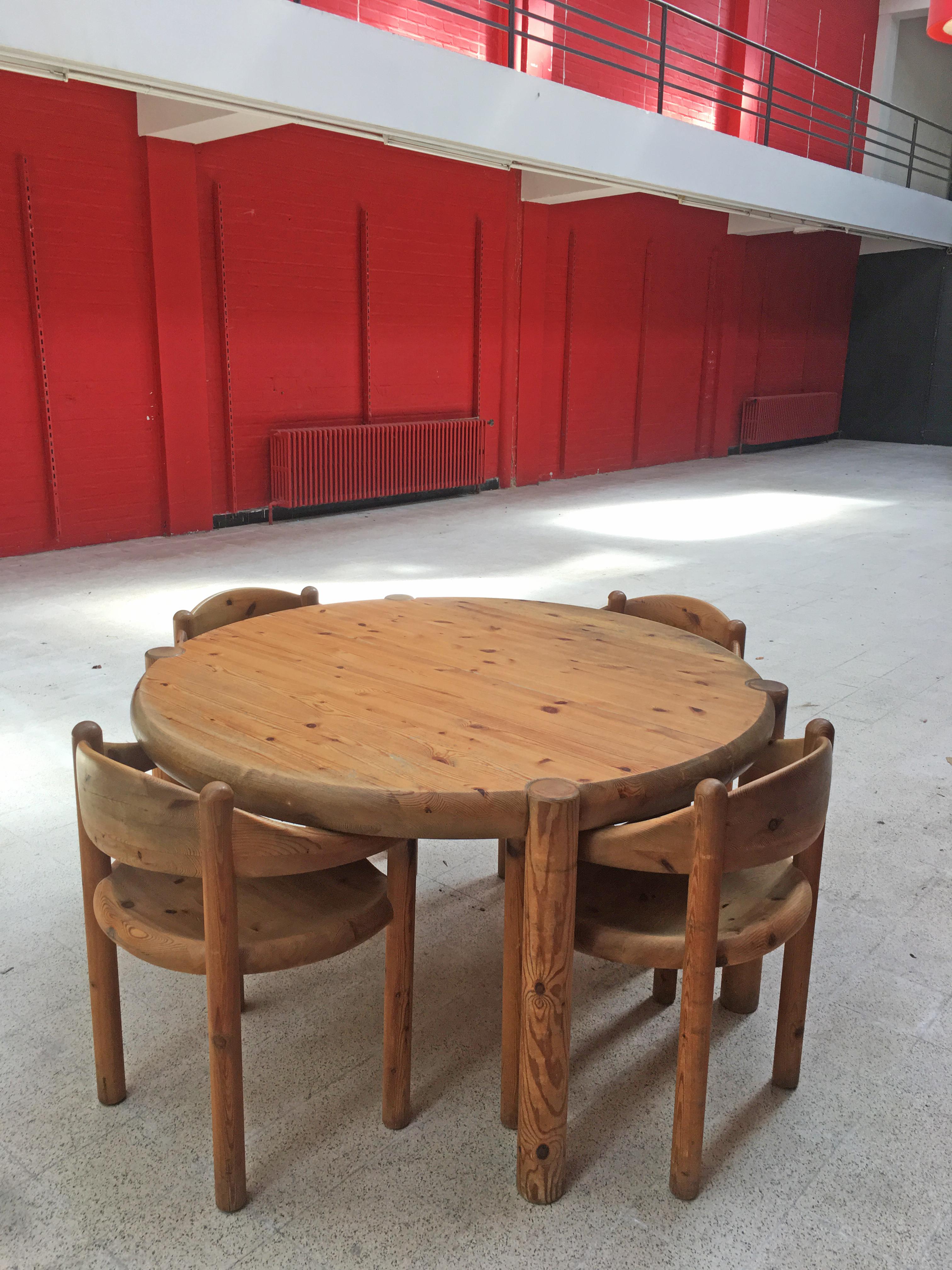 Rainer Daumiller, Set of 4 Chairs and 1 Table for Hirtshals Savvaerk, circa 1970 10