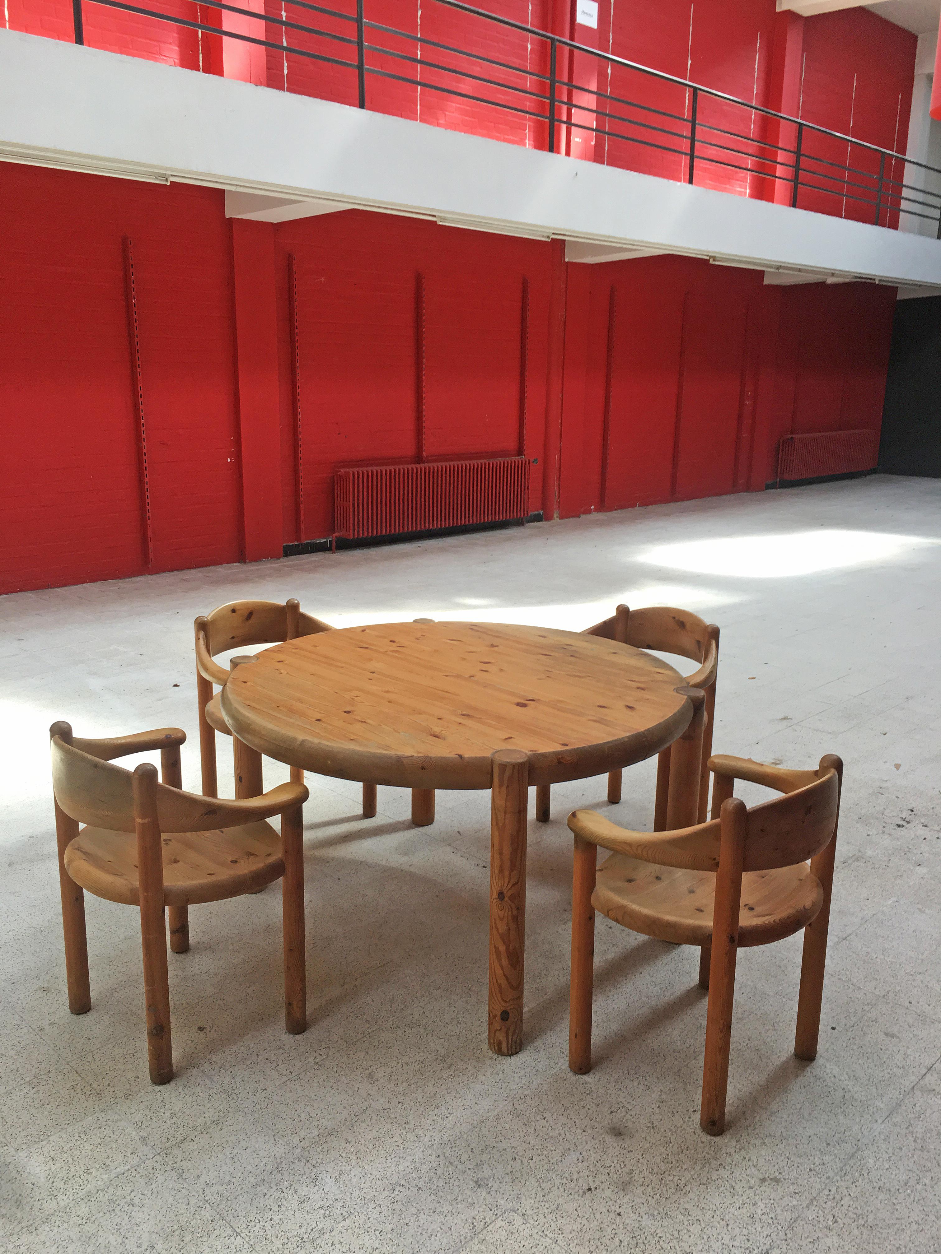 Rainer Daumiller, Set of 4 Chairs and 1 Table for Hirtshals Savvaerk, circa 1970 2
