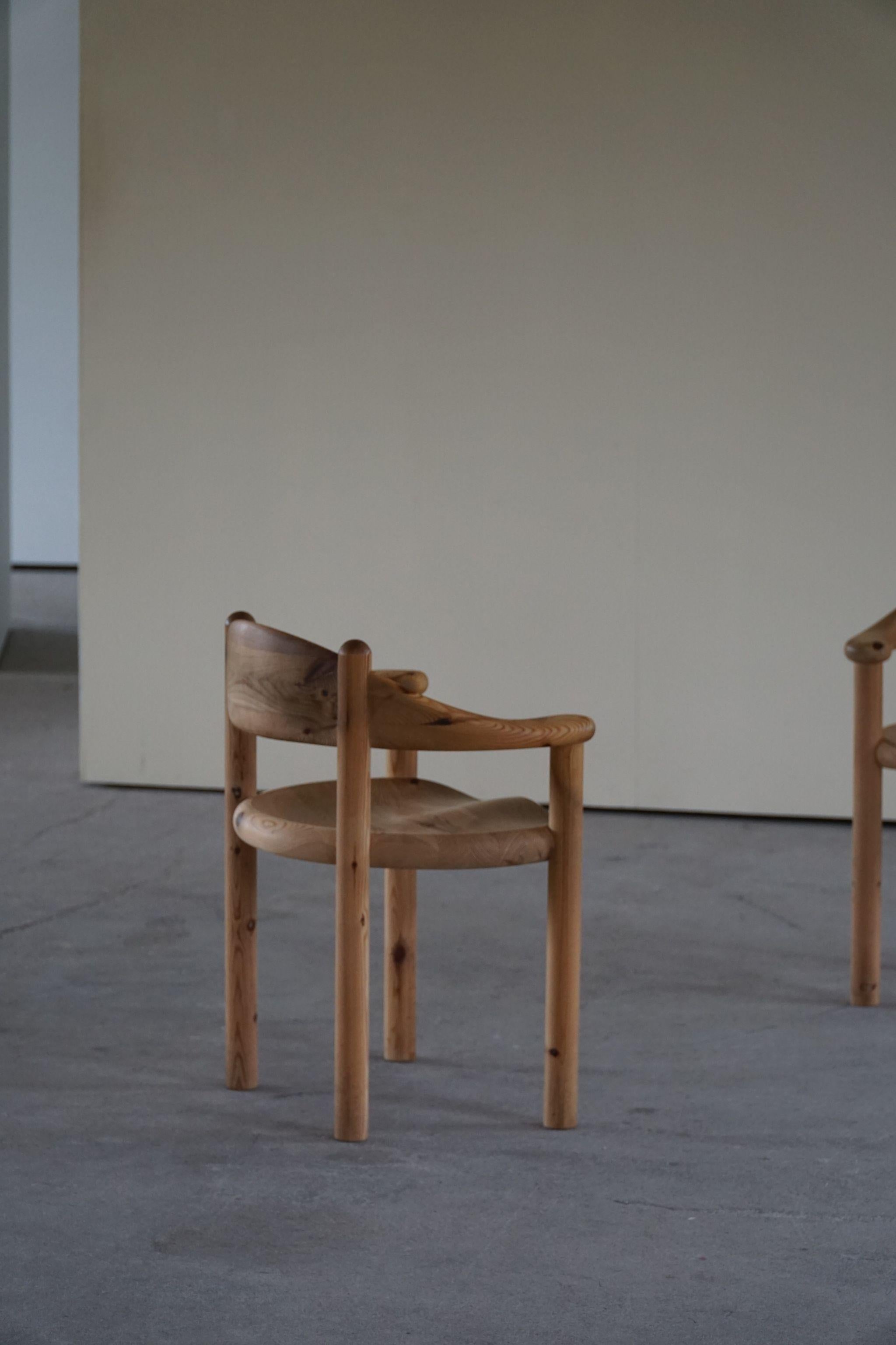 Rainer Daumiller, Set of 4 Dining Chairs in Solid Pine, Danish Modern, 1970s 8