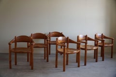 Rainer Daumiller, Set of 6 Armchairs in Solid Pine, Danish Modern Design, 1970s