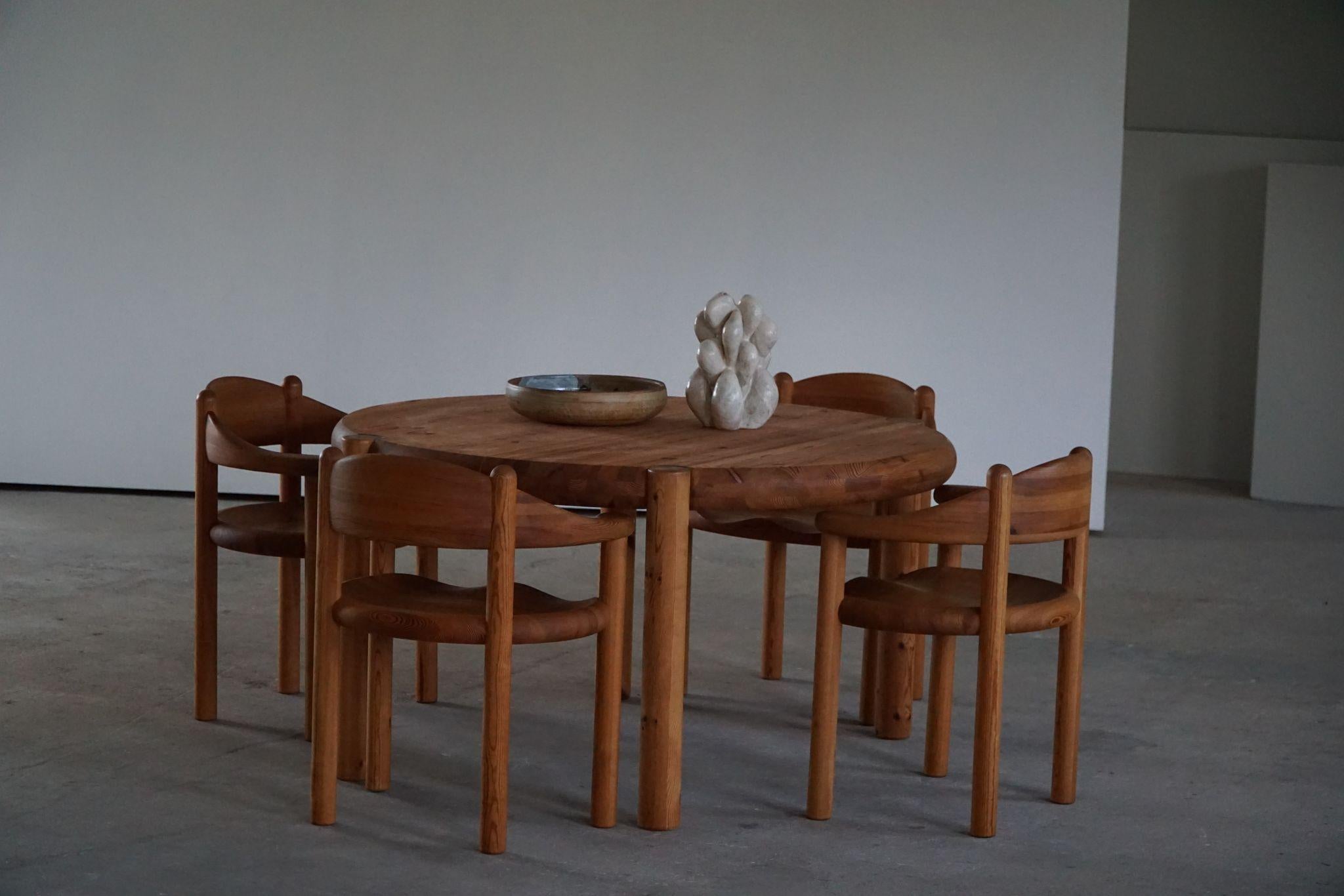 Rainer Daumiller, Set of 6 Armchairs in Solid Pine, Danish Modern Design, 1970s In Good Condition In Odense, DK