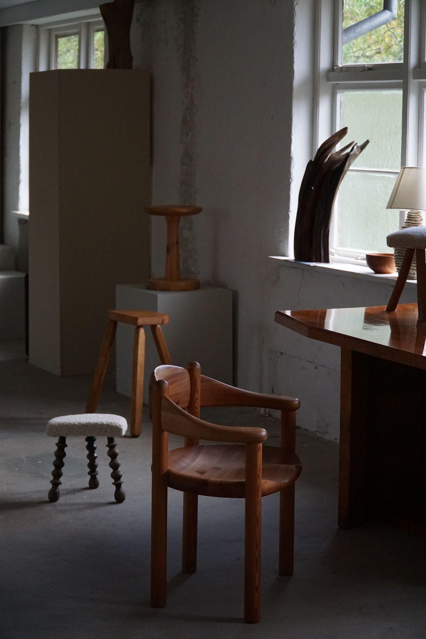 20th Century Rainer Daumiller, Set of 6 Armchairs in Solid Pine, Danish Modern Design, 1970s