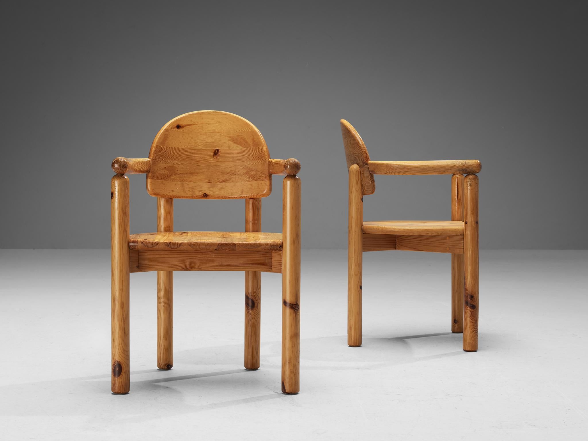 Scandinavian Modern Rainer Daumiller Set of Eight Armchairs in Solid Pine For Sale