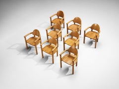 Set di otto sedie da pranzo in pino Rainer Daumiller