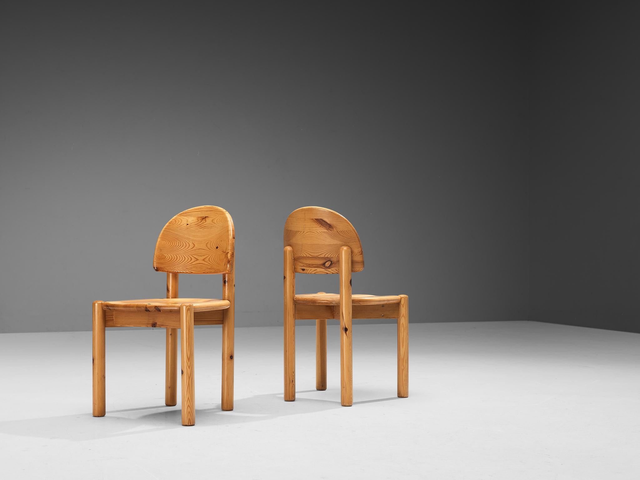 Danish Rainer Daumiller Set of Eight Dining Chairs in Pine 