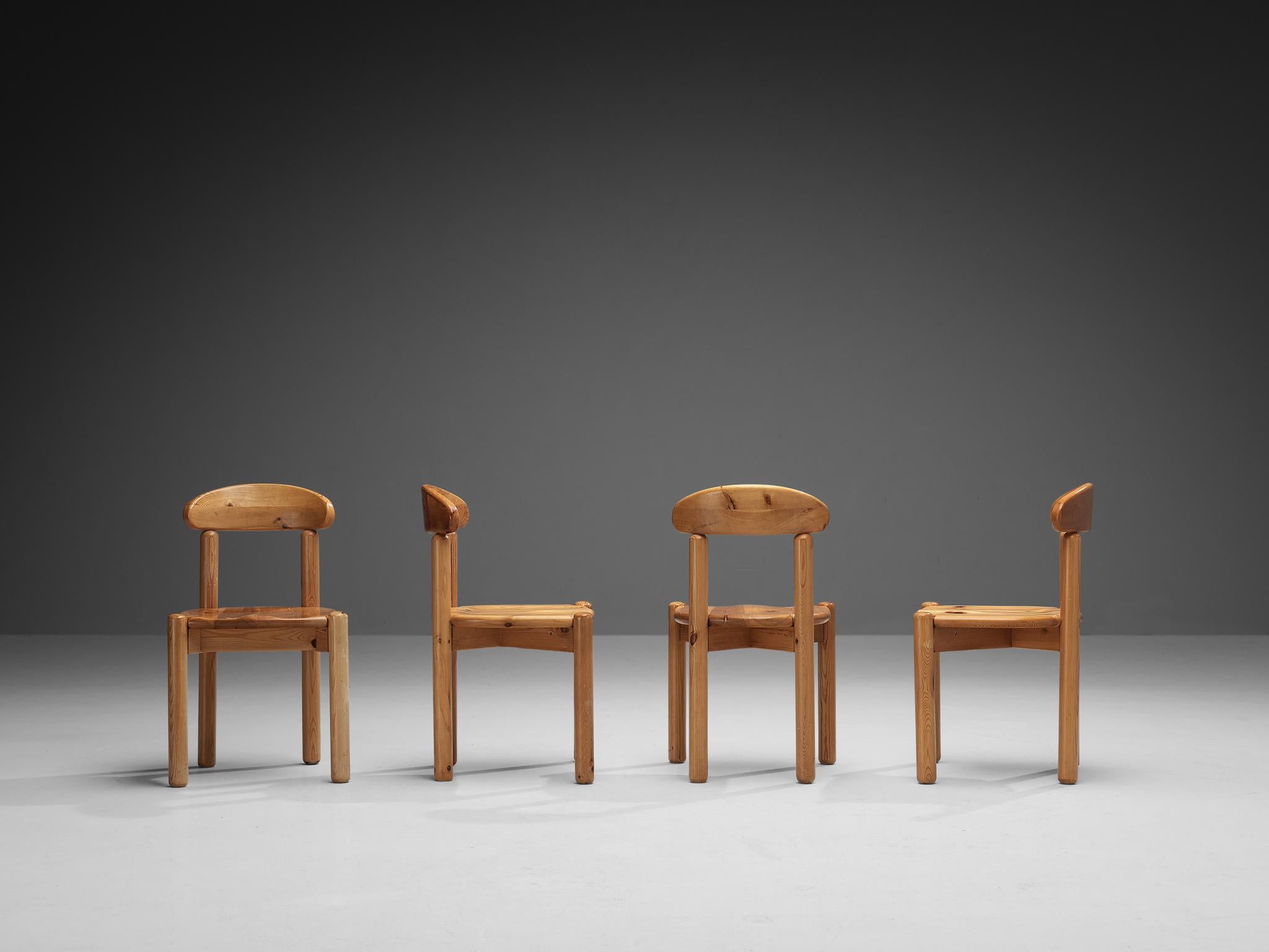 Rainer Daumiller Set of Eight Dining Chairs in Pine For Sale 1