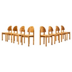 Ensemble de huit chaises de salle à manger Rainer Daumiller en pin 