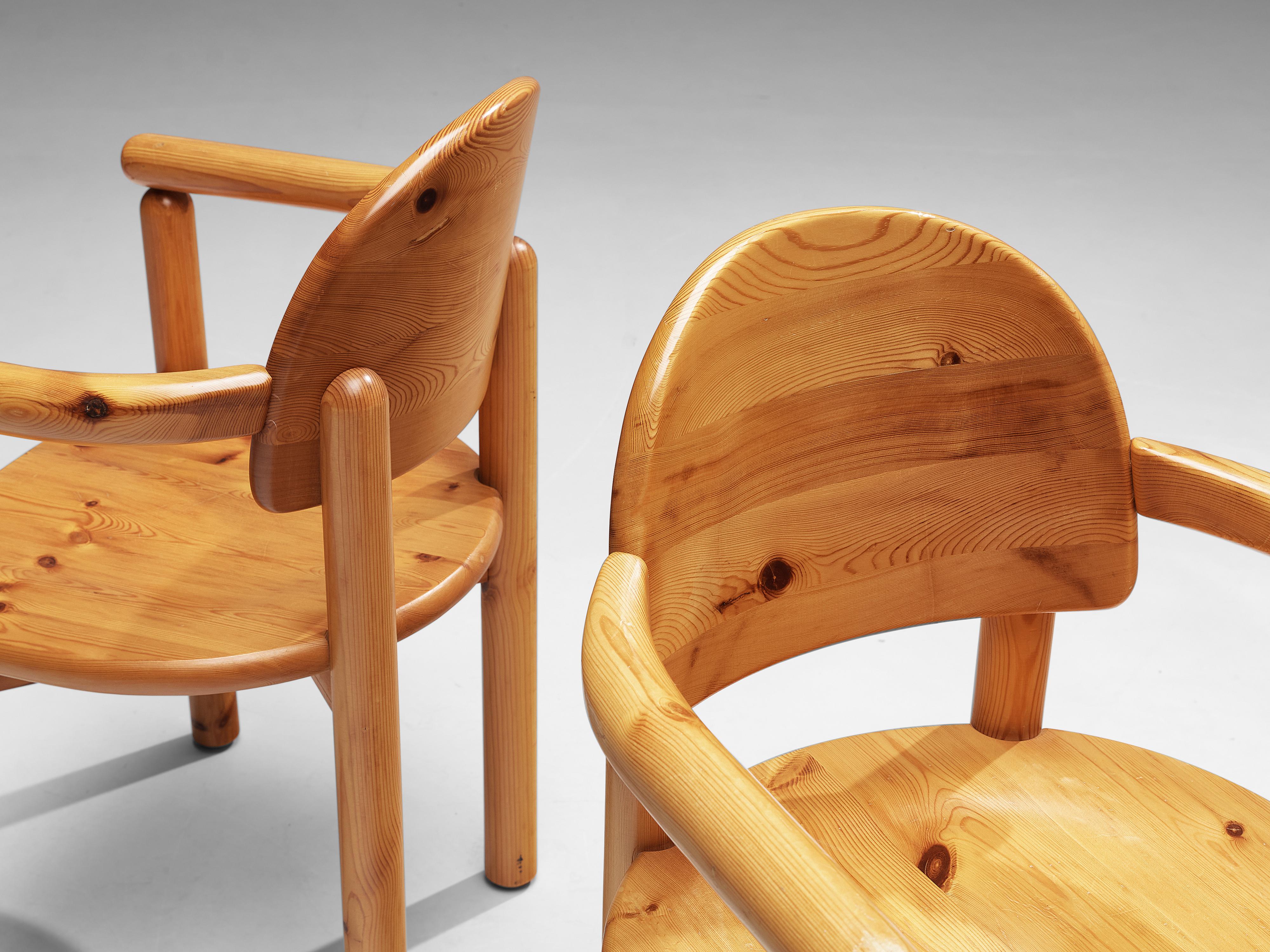 Rainer Daumiller ensemble de huit chaises de salle à manger en pin massif  en vente 2