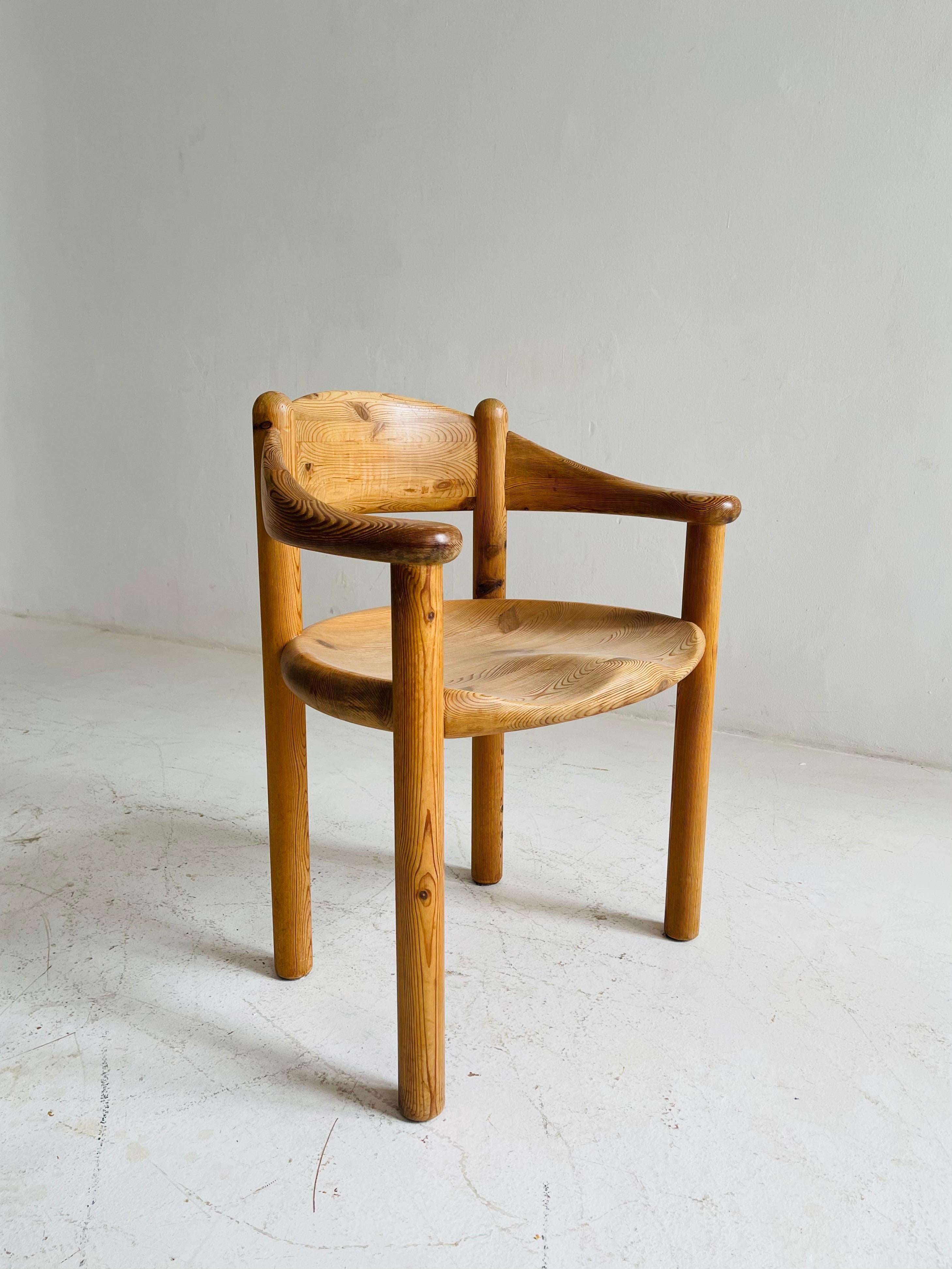Rainer Daumiller Set of Five Pine Carver Chairs, Denmark, 1970s 5