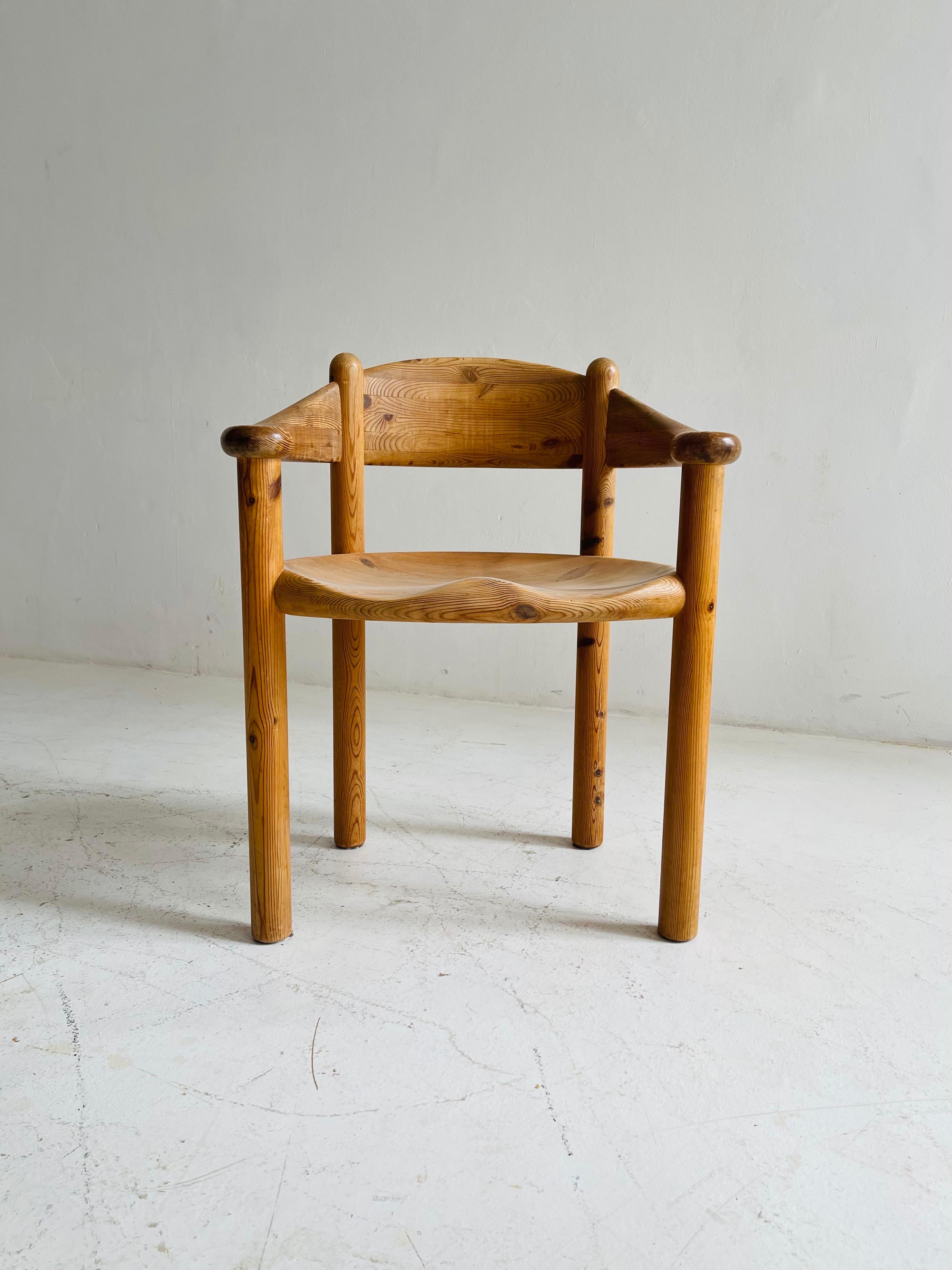 Rainer Daumiller Set of Five Pine Carver Chairs, Denmark, 1970s 6