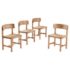Rainer Daumiller Set of Four Armchairs in Pine and Paper Cord
