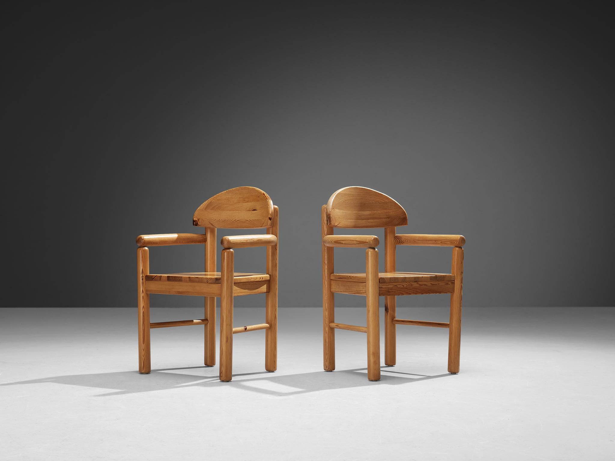Scandinavian Modern Rainer Daumiller Set of Four Armchairs in Pine