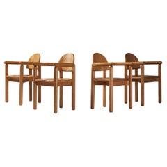 Ensemble de quatre fauteuils Rainer Daumiller en pin