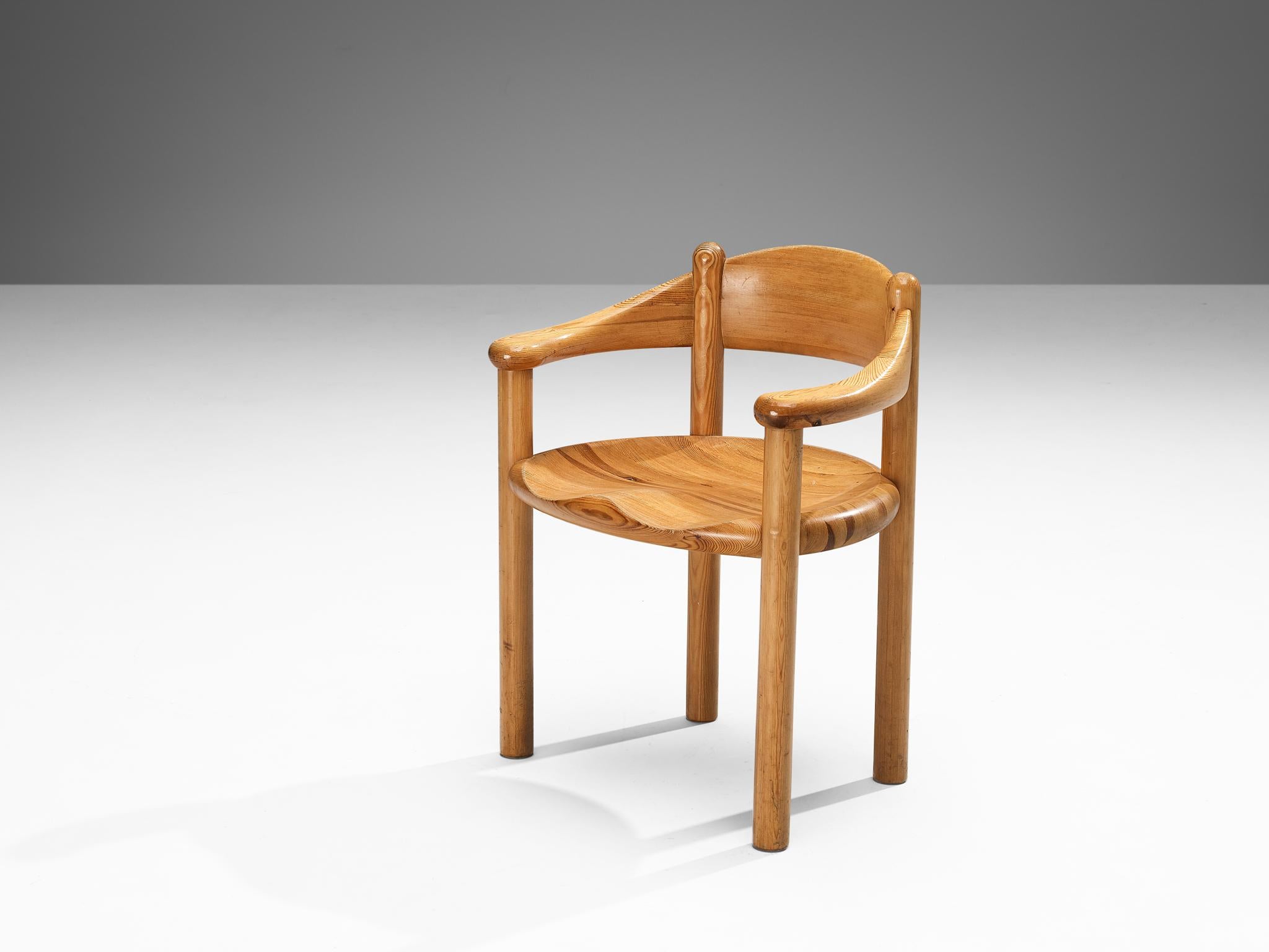 Danish Rainer Daumiller Set of Four Armchairs in Solid Pine