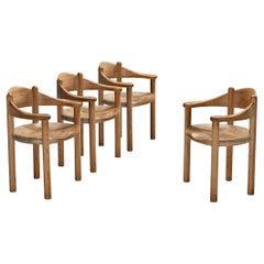 Rainer Daumiller-Set aus vier Sesseln aus massivem Kiefernholz