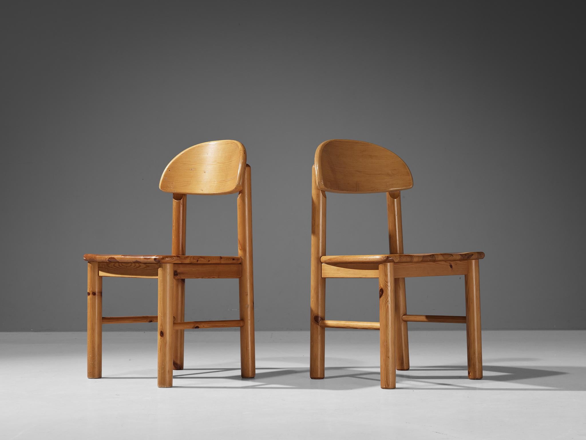 Danish Rainer Daumiller Set of Four Dining Chairs in Pine  For Sale