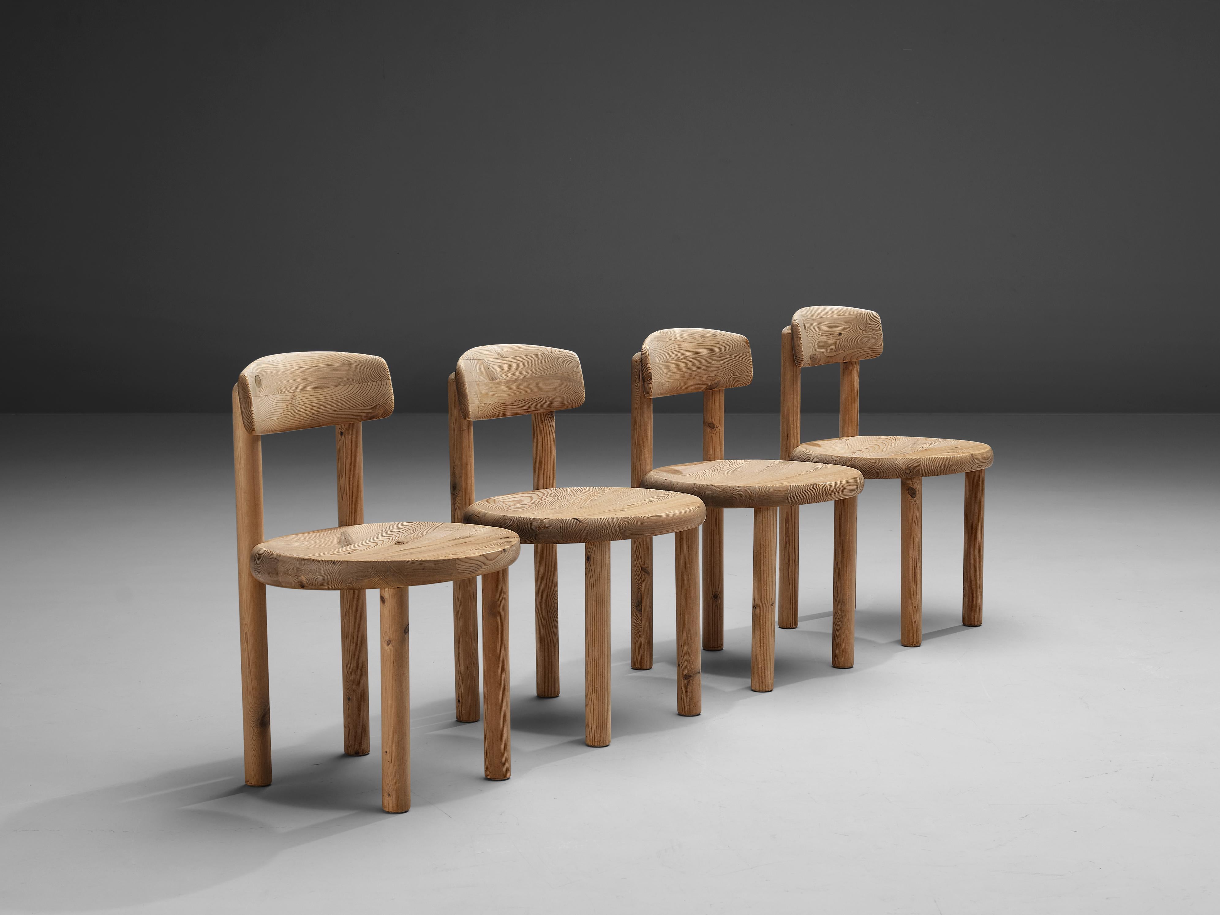 Late 20th Century Rainer Daumiller Set of Four Dining Chairs in Pine