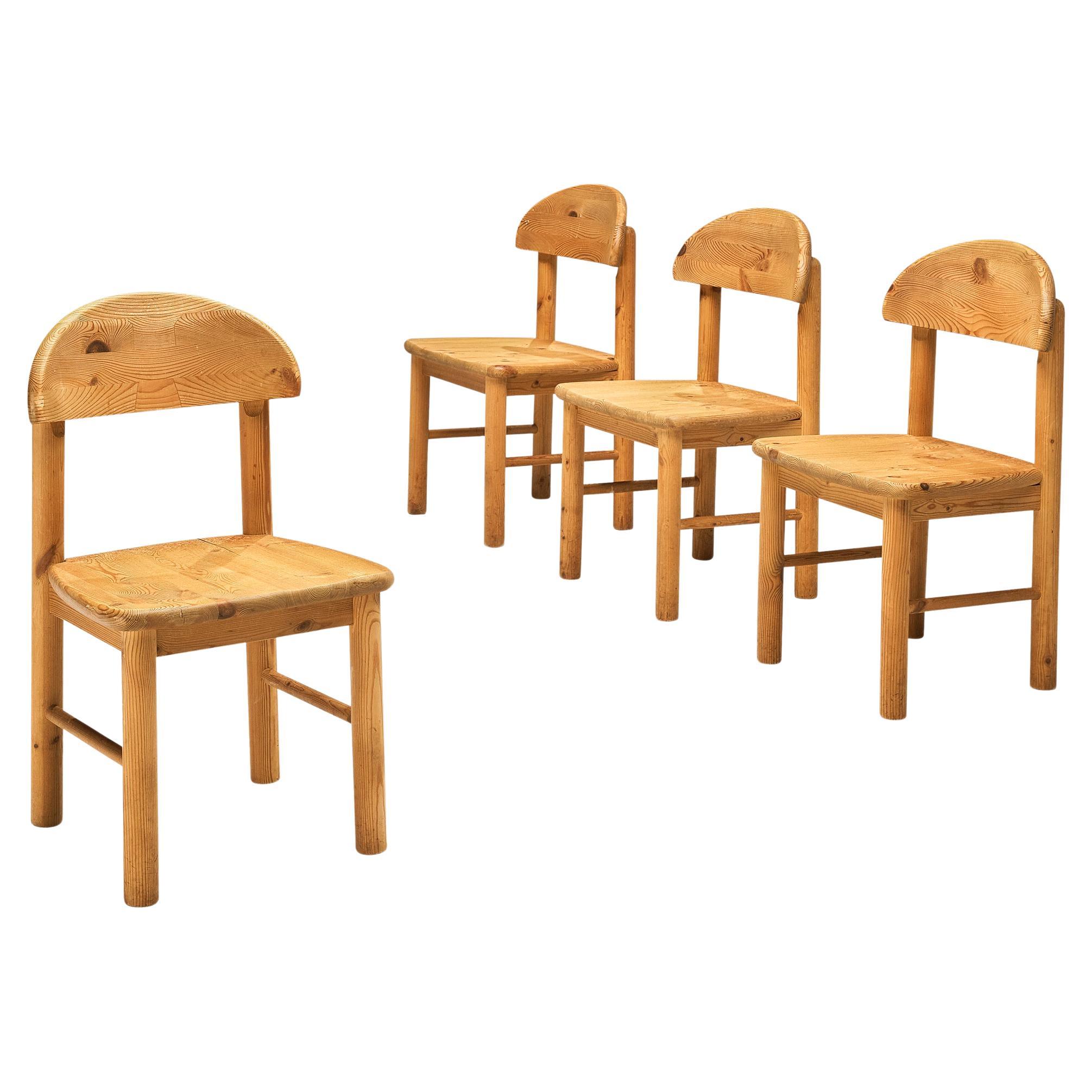 Rainer Daumiller Set of Four Dining Chairs in Pine  For Sale