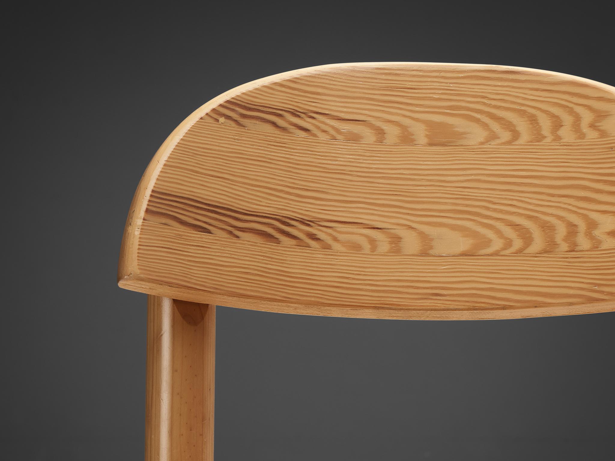 Danish Rainer Daumiller Set of Four Dining Chairs in Solid Pine For Sale