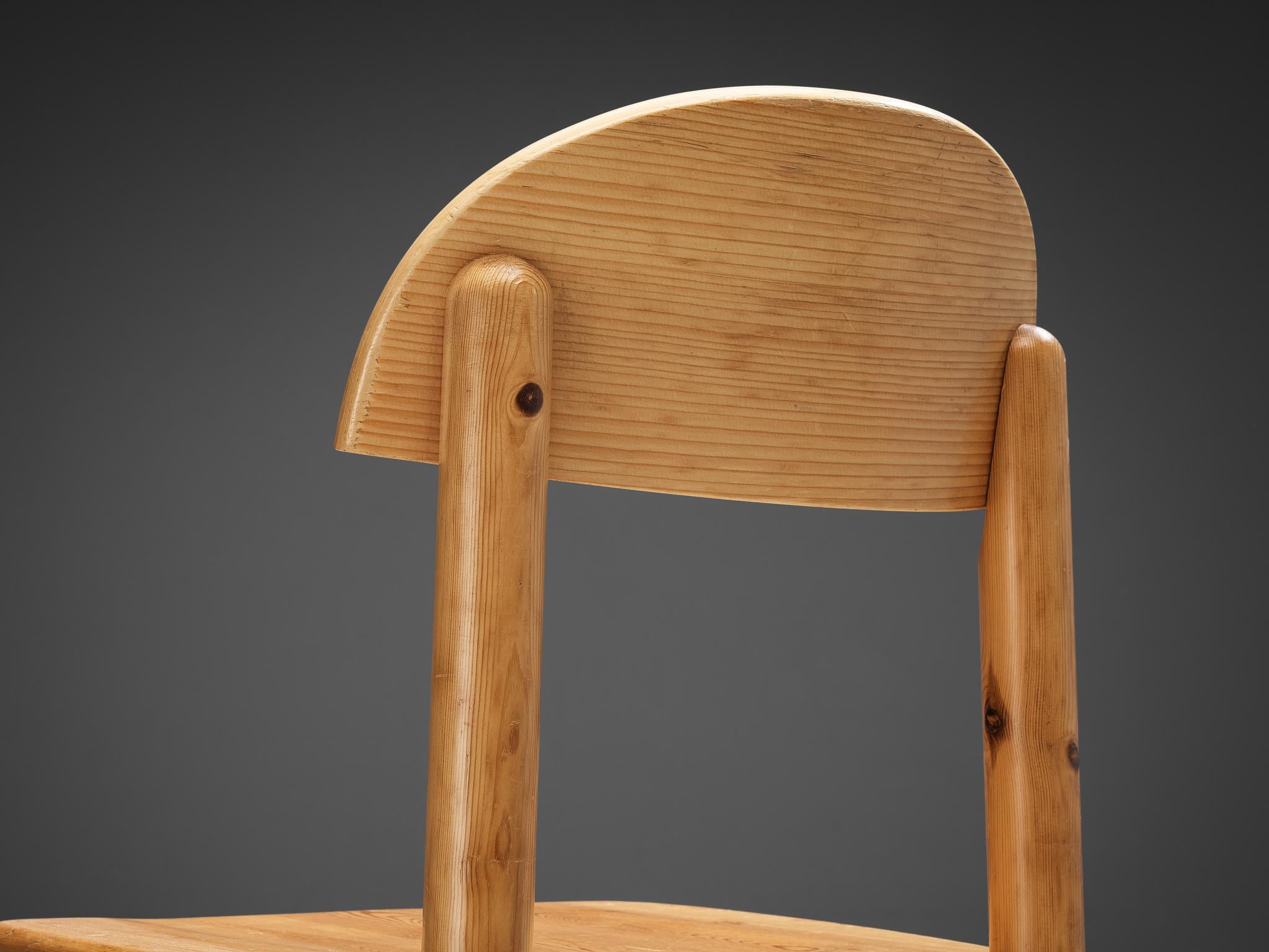 Rainer Daumiller Set of Four Dining Chairs in Solid Pine For Sale 1