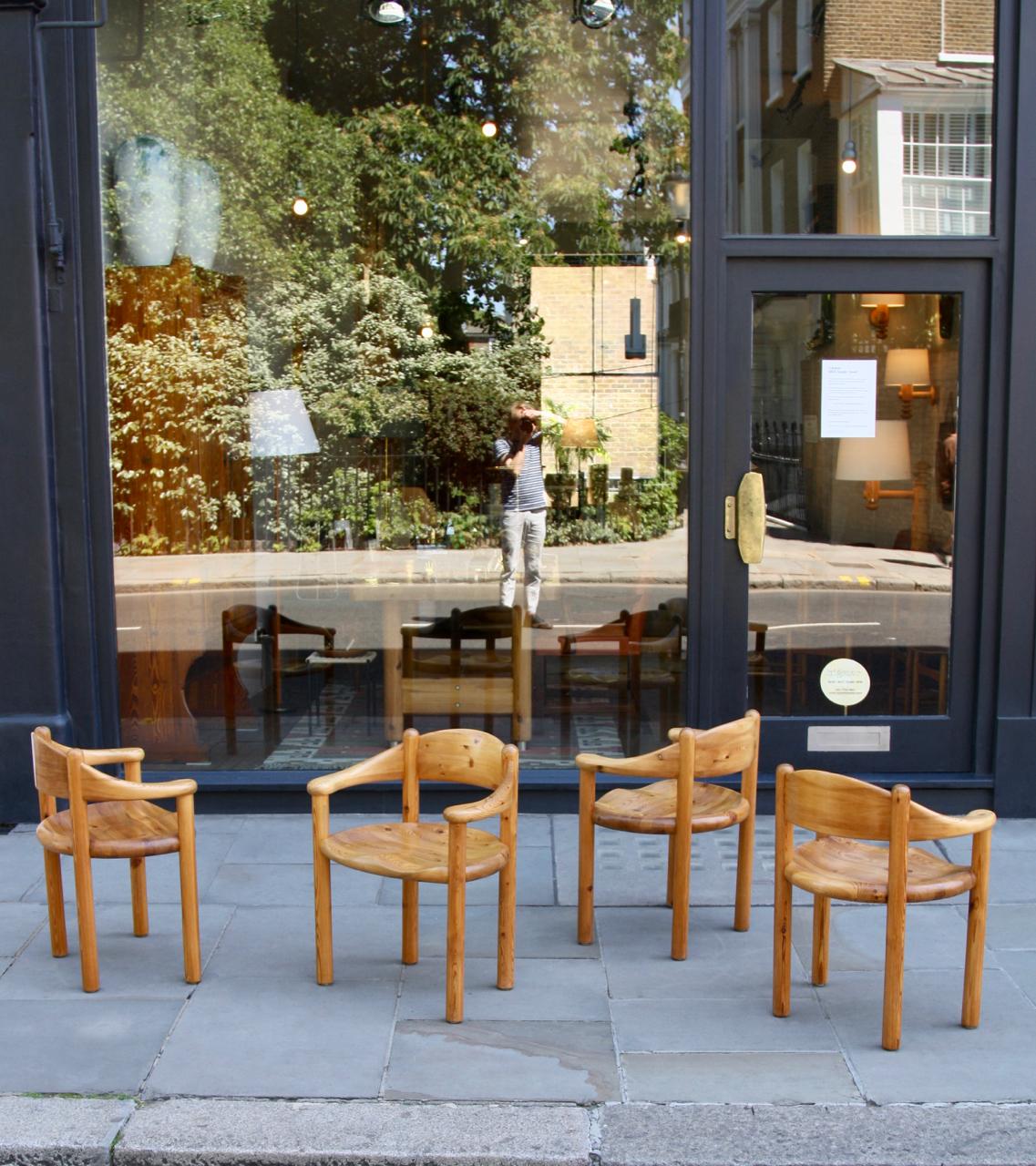 Rainer Daumiller Set of Four Pine Carver Chairs 3