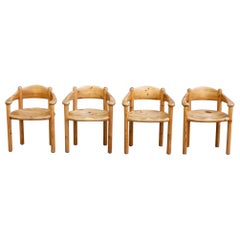 Rainer Daumiller Set of Four Pine Carver Chairs