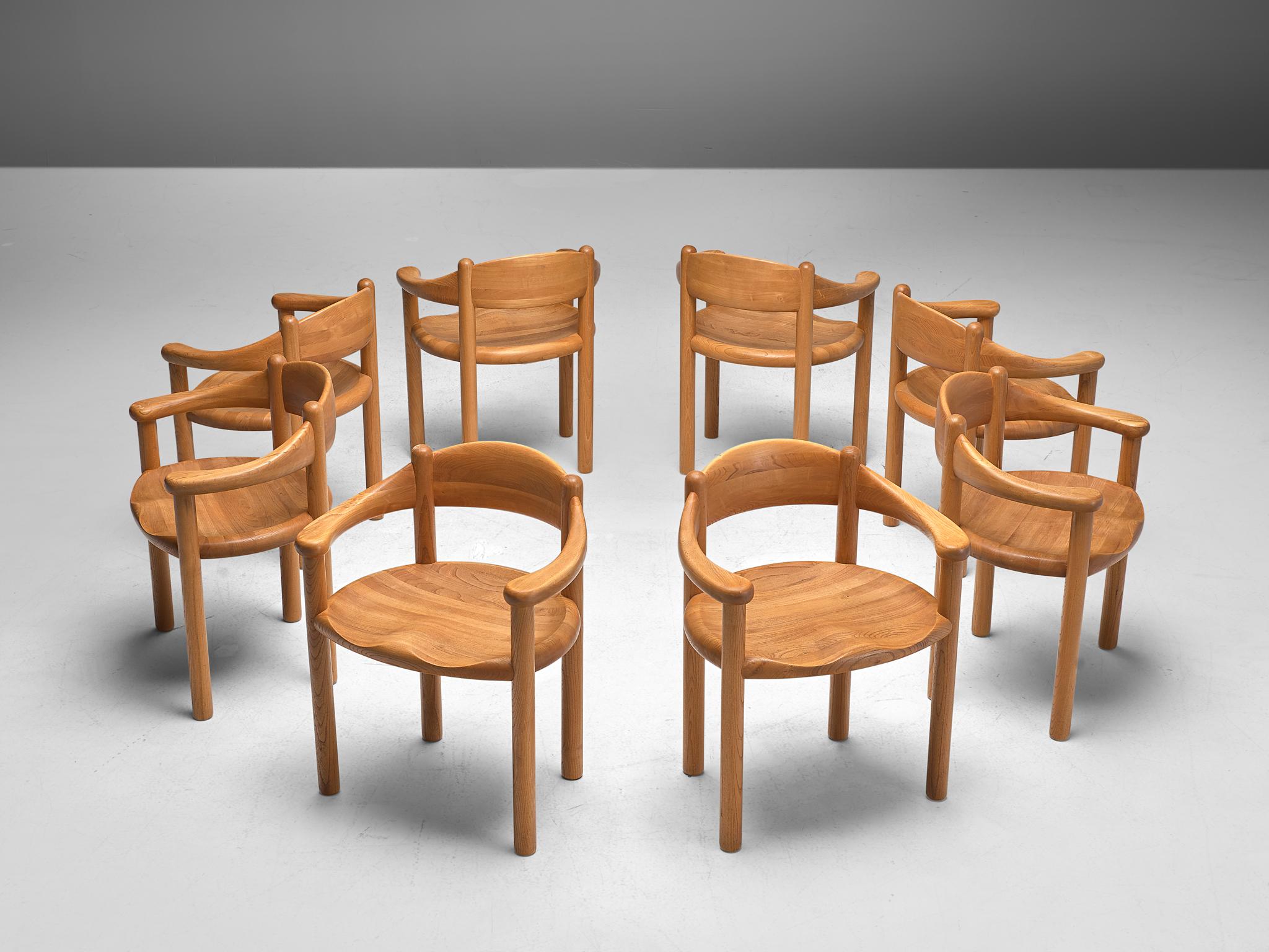 Scandinavian Modern Rainer Daumiller Set of Eight Armchairs in Ash