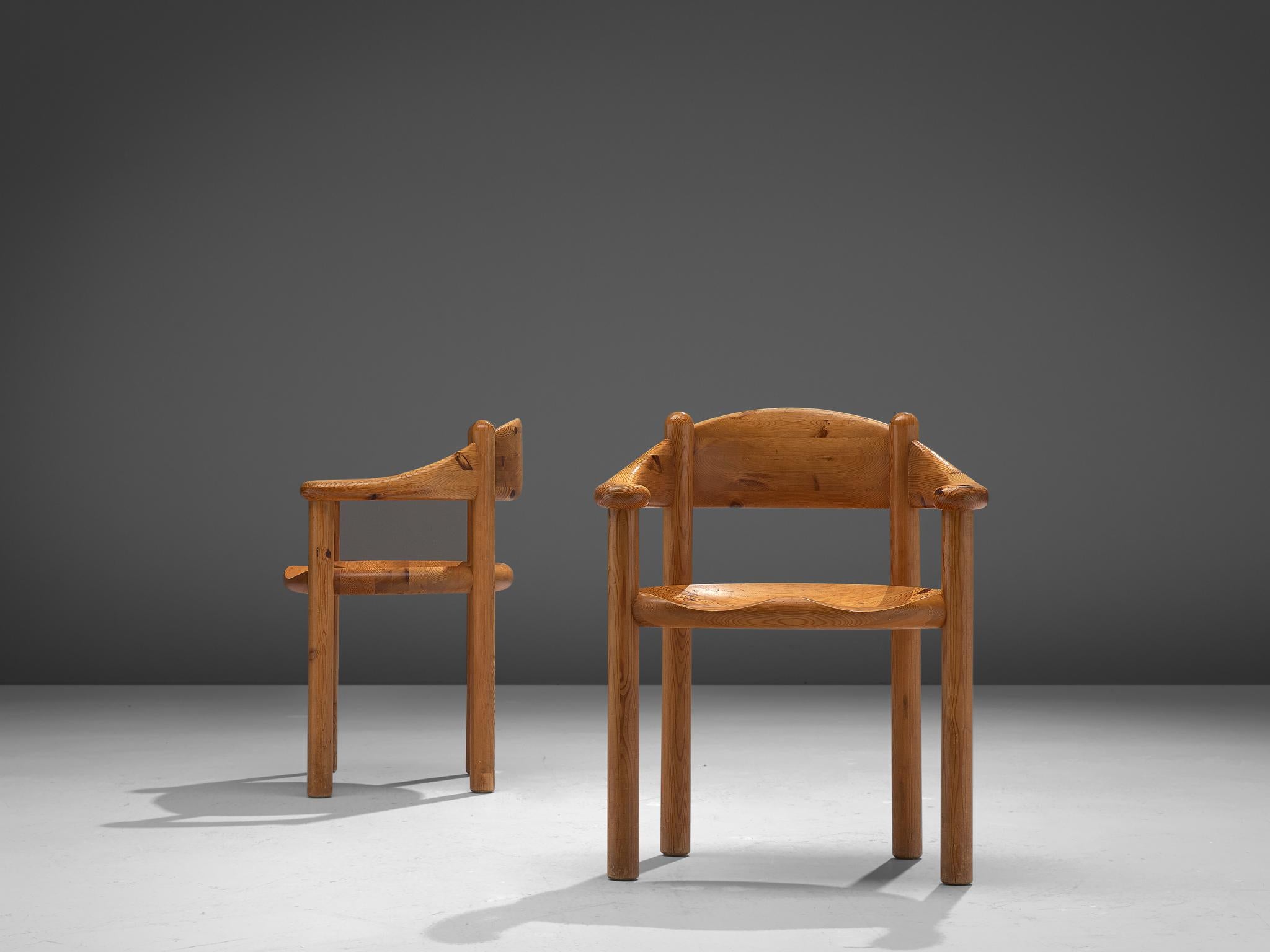 Rainer Daumiller Set of Six Armchairs in Pine In Good Condition In Waalwijk, NL