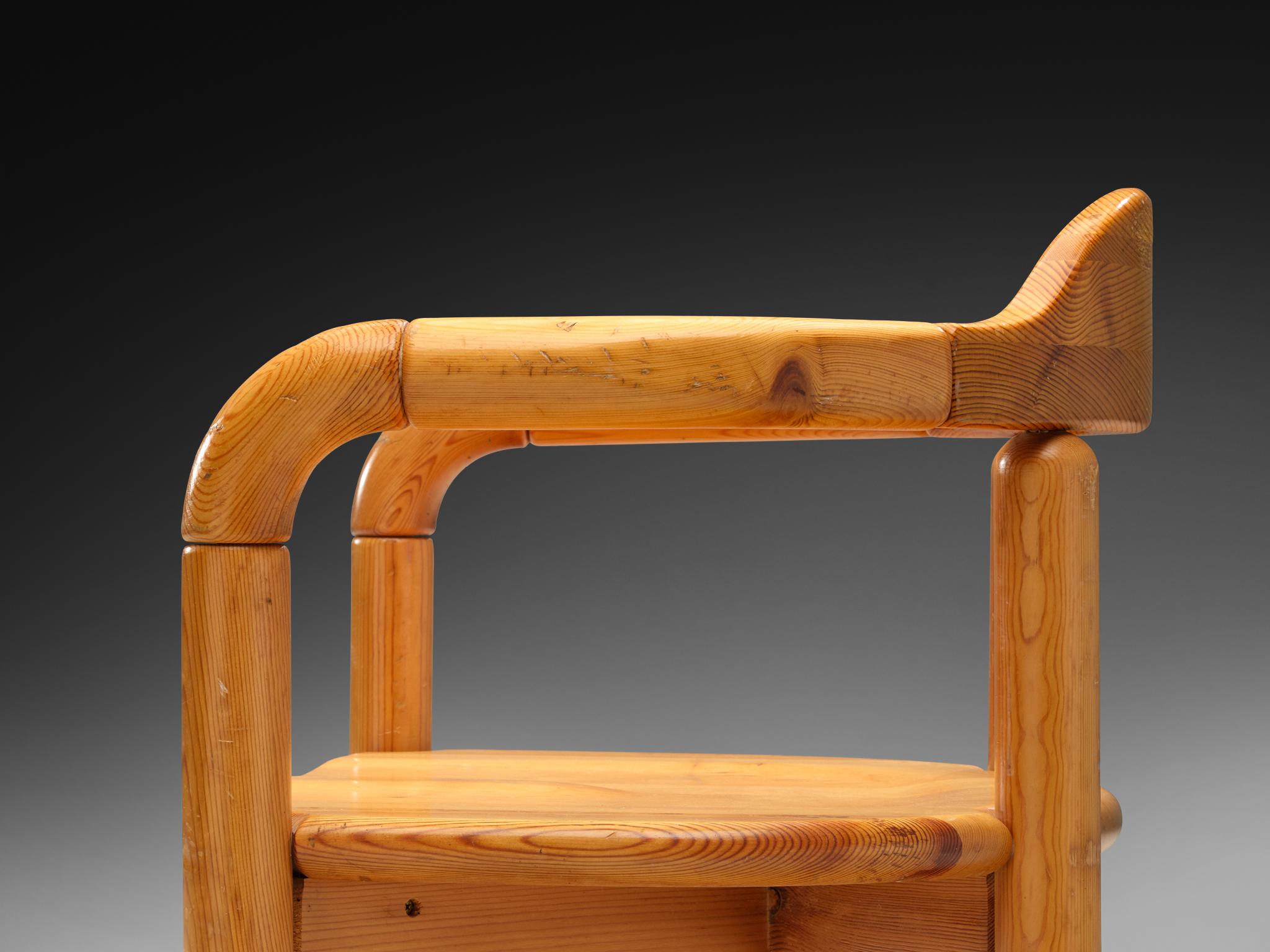 Mid-Century moderno Set di sei poltrone in pino massiccio Rainer Daumiller in vendita