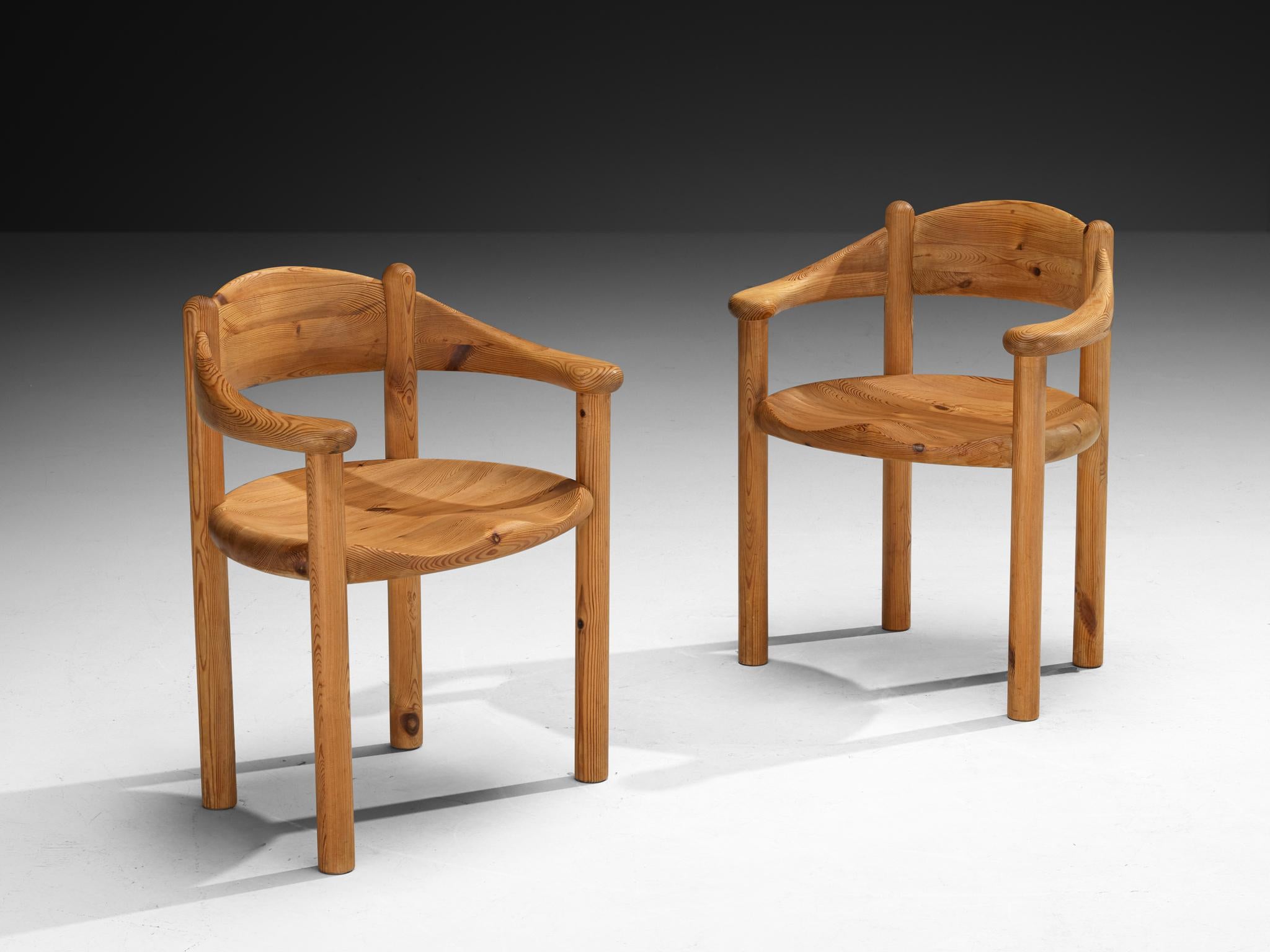 Ensemble de six fauteuils Rainer Daumiller en pin massif Bon état - En vente à Waalwijk, NL