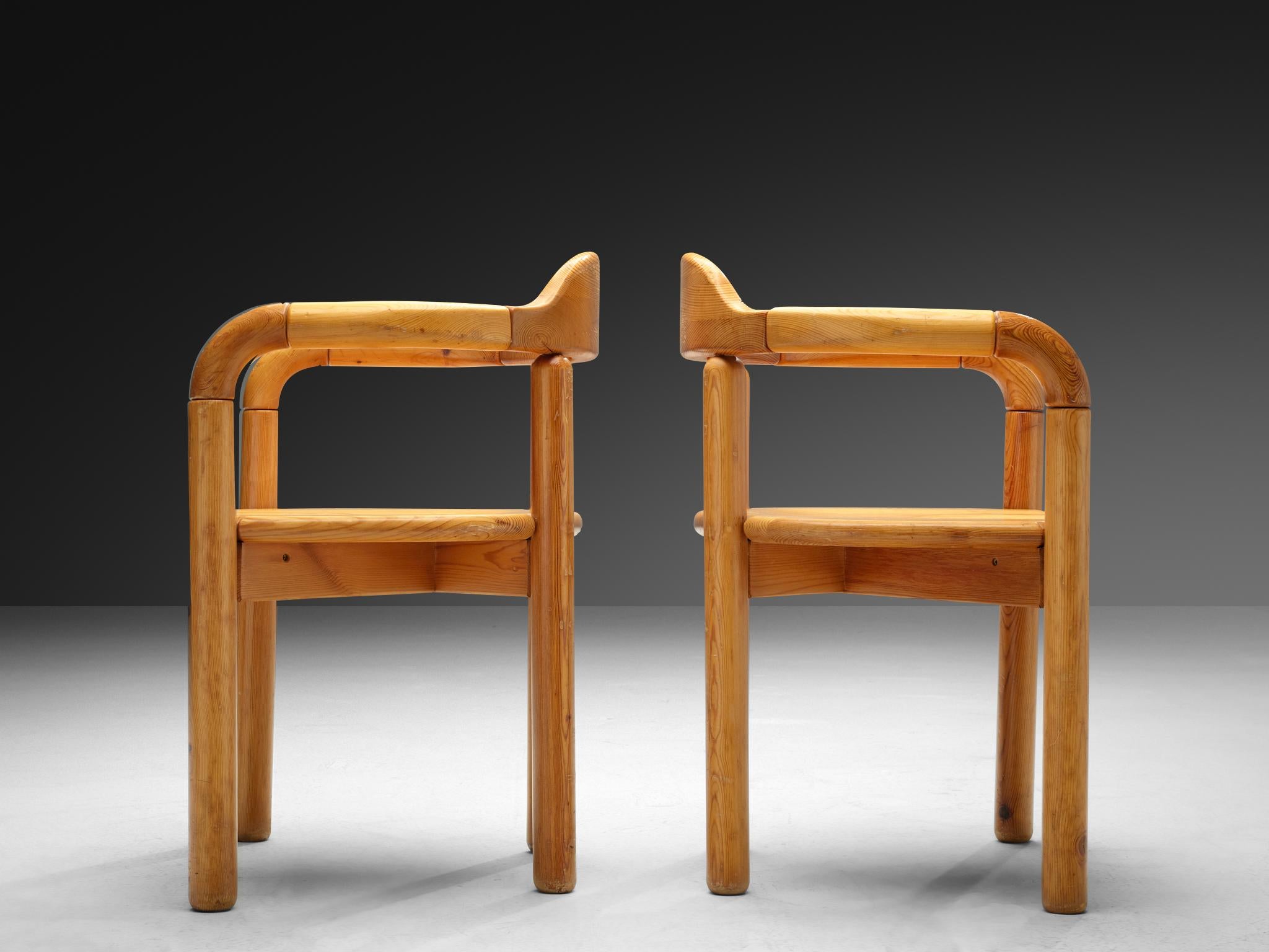 Set di sei poltrone in pino massiccio Rainer Daumiller in vendita 2