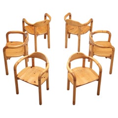Vintage Rainer Daumiller Armchairs in Solid Pine