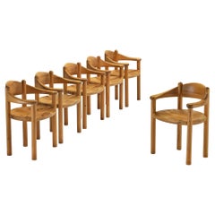 Rainer Daumiller Set of Six Armchairs in Solid Pine