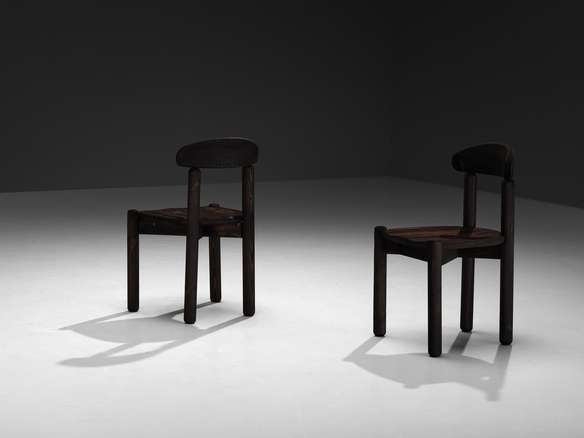 Rainer Daumiller ensemble de six chaises de salle à manger en pin foncé en vente 5